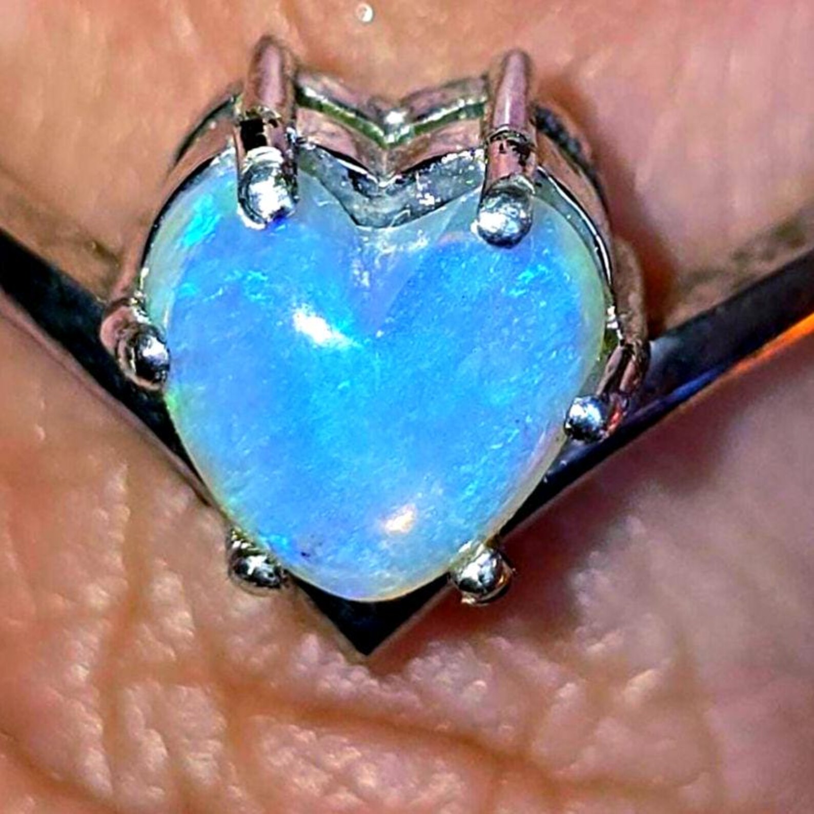 Natural Australian Opal Ring thumbnail 18