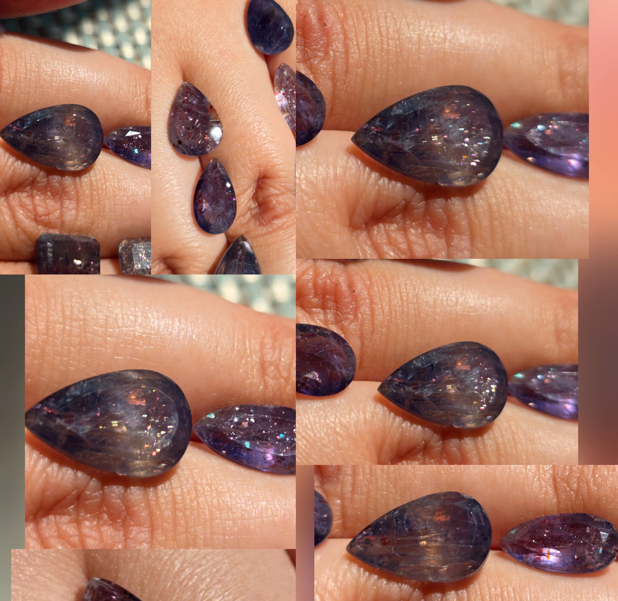Bloodshot Iolite Ring CUSTOM Iolite Hematite Ring 6 thumbnail 4