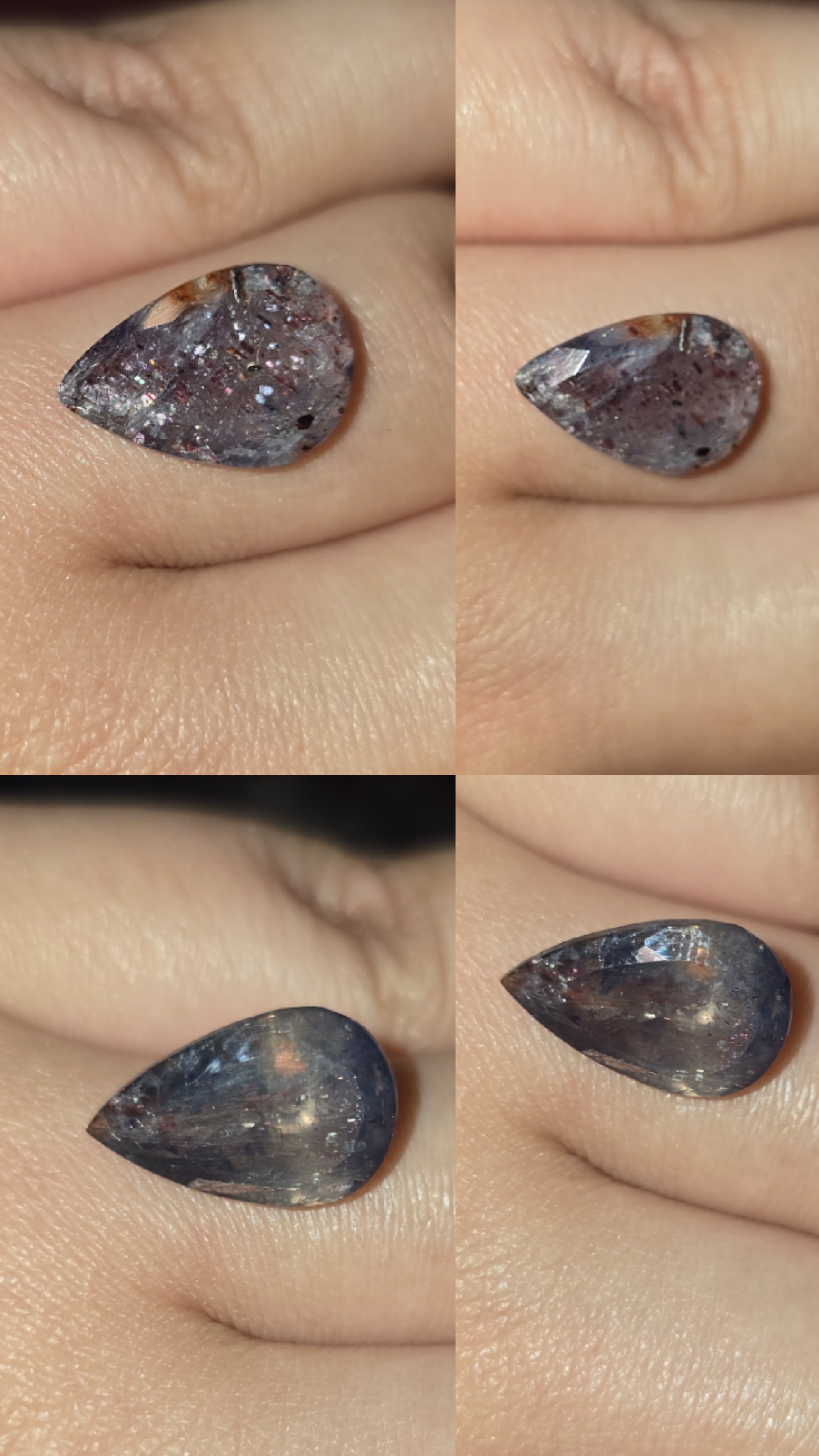 Bloodshot Iolite Ring CUSTOM Iolite Hematite Ring 6 thumbnail 5