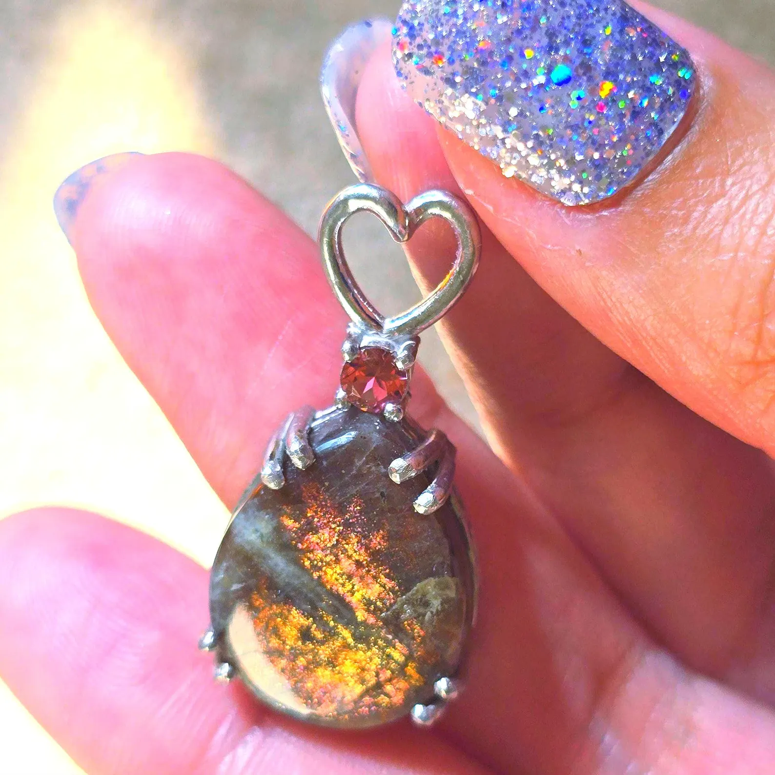Galaxy - Purple Haze Necklace 925 Silver , Natural Tourmaline thumbnail 10