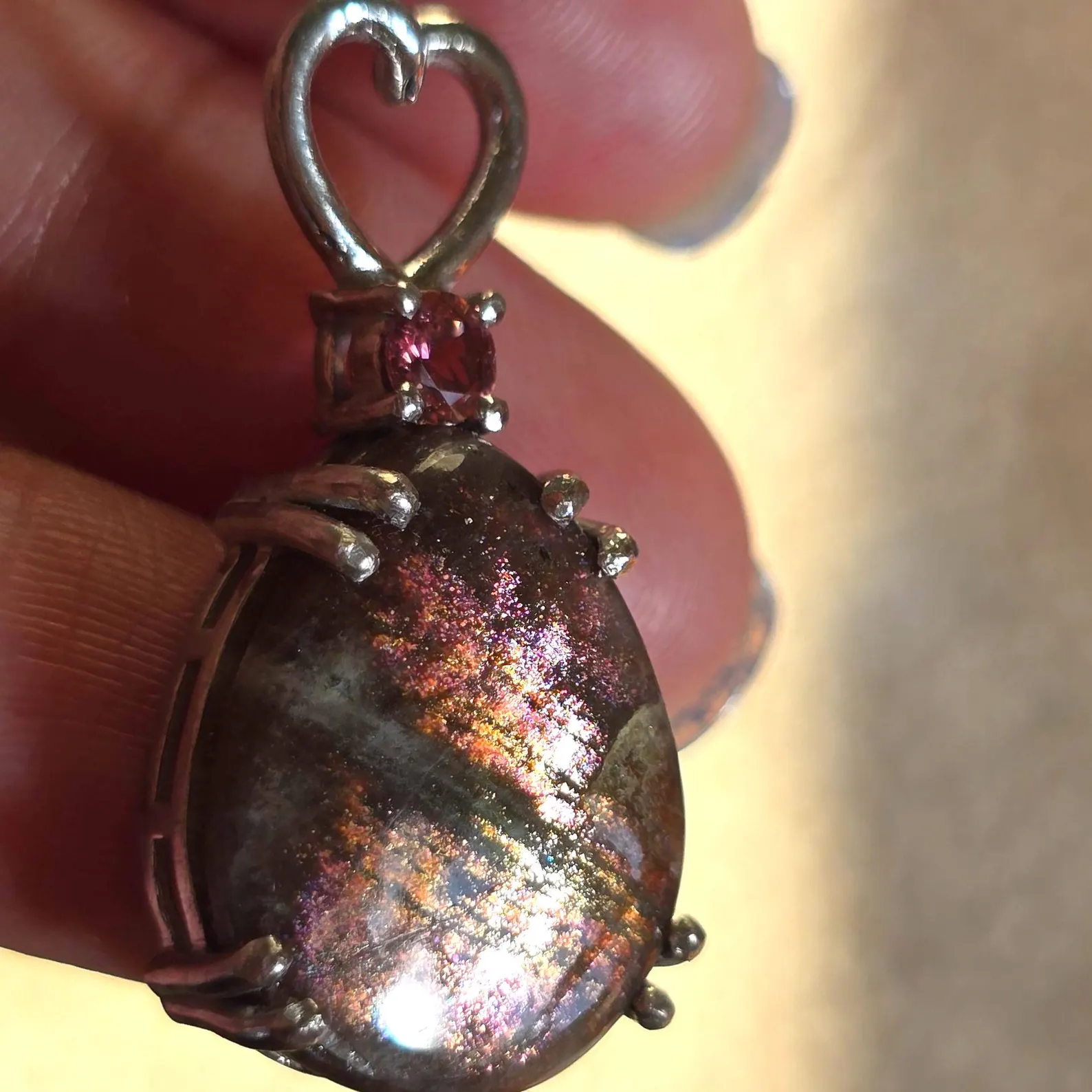 Galaxy - Purple Haze Necklace 925 Silver , Natural Tourmaline thumbnail 11