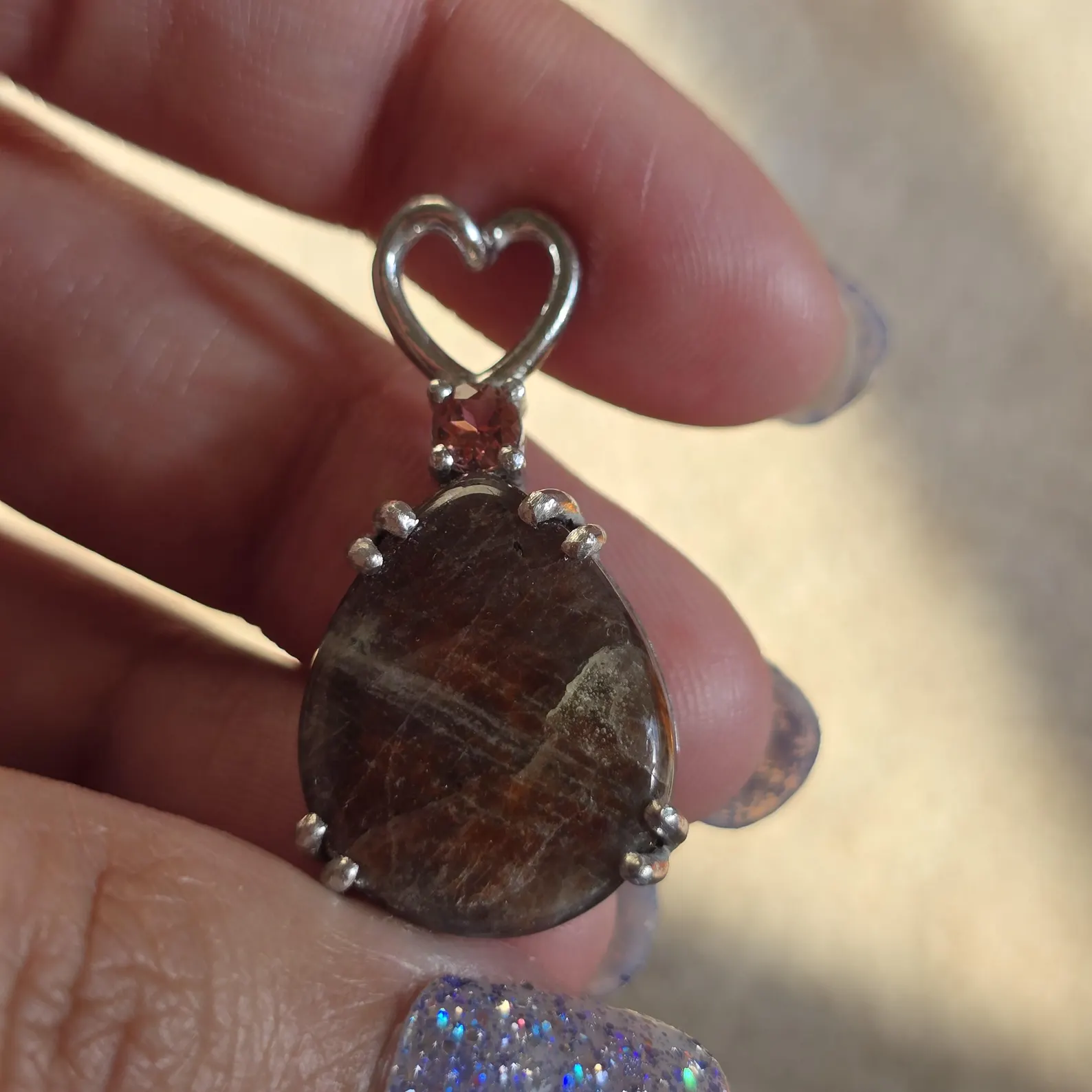 Galaxy - Purple Haze Necklace 925 Silver , Natural Tourmaline thumbnail 8