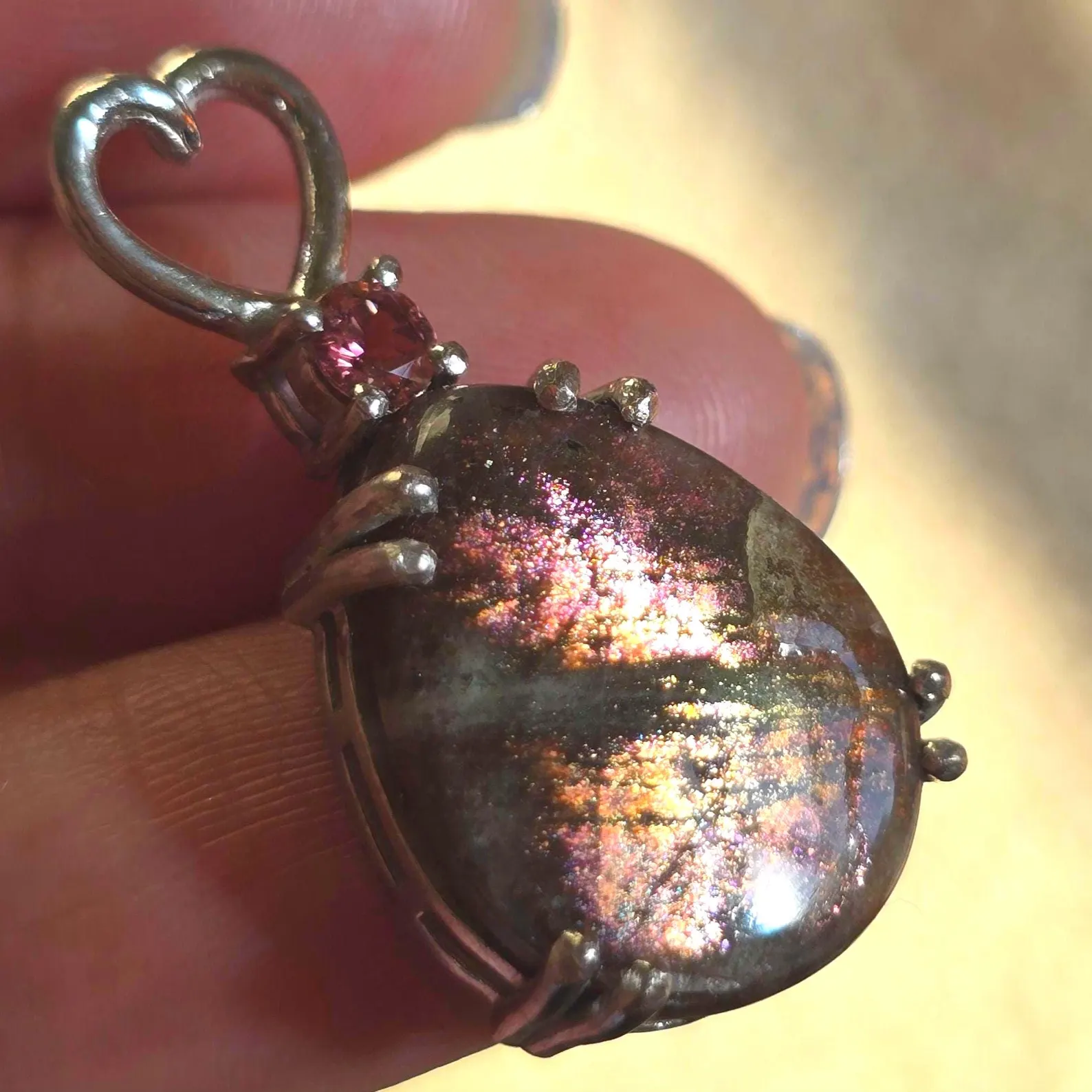 Galaxy - Purple Haze Necklace 925 Silver , Natural Tourmaline thumbnail 9