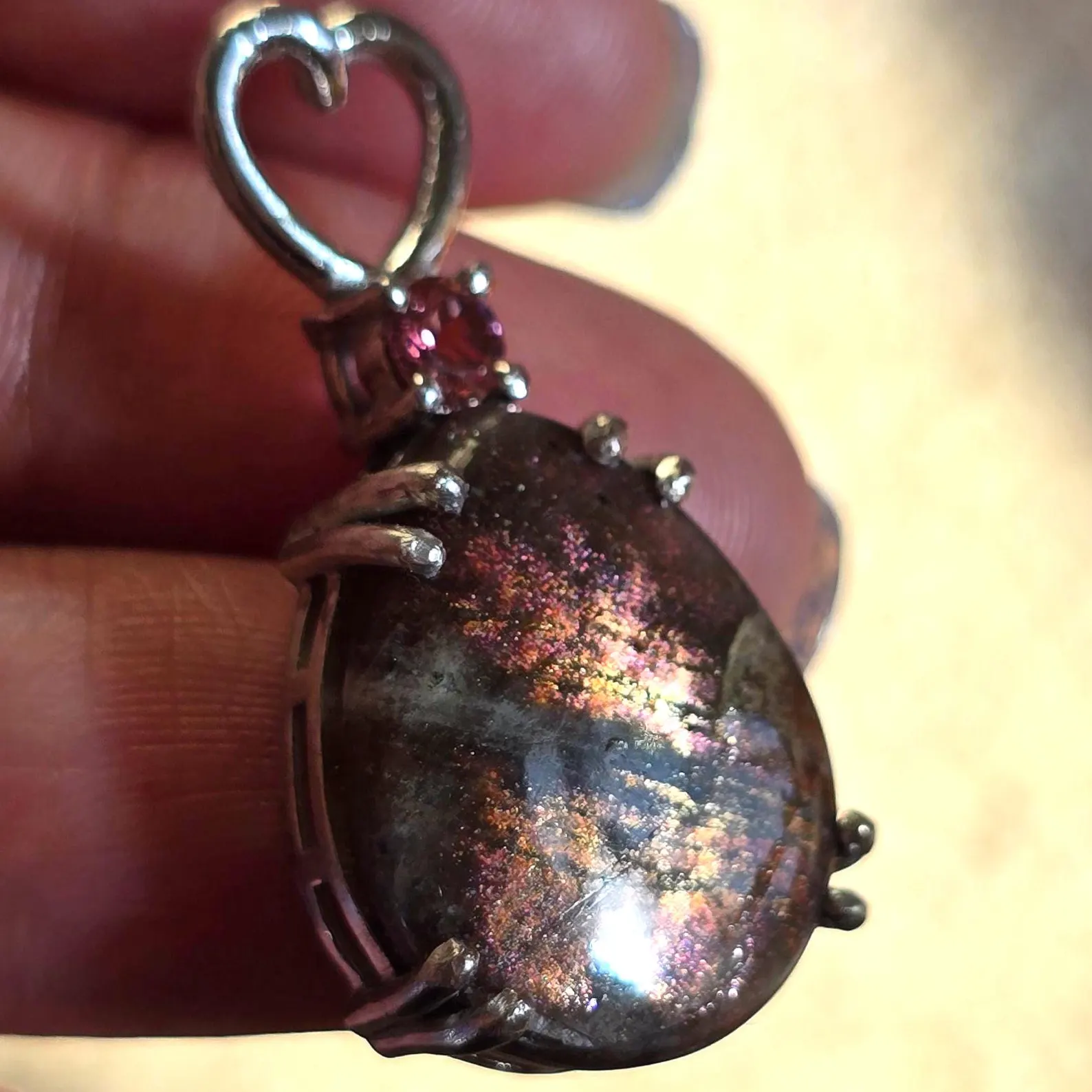 Galaxy - Purple Haze Necklace 925 Silver , Natural Tourmaline thumbnail 7