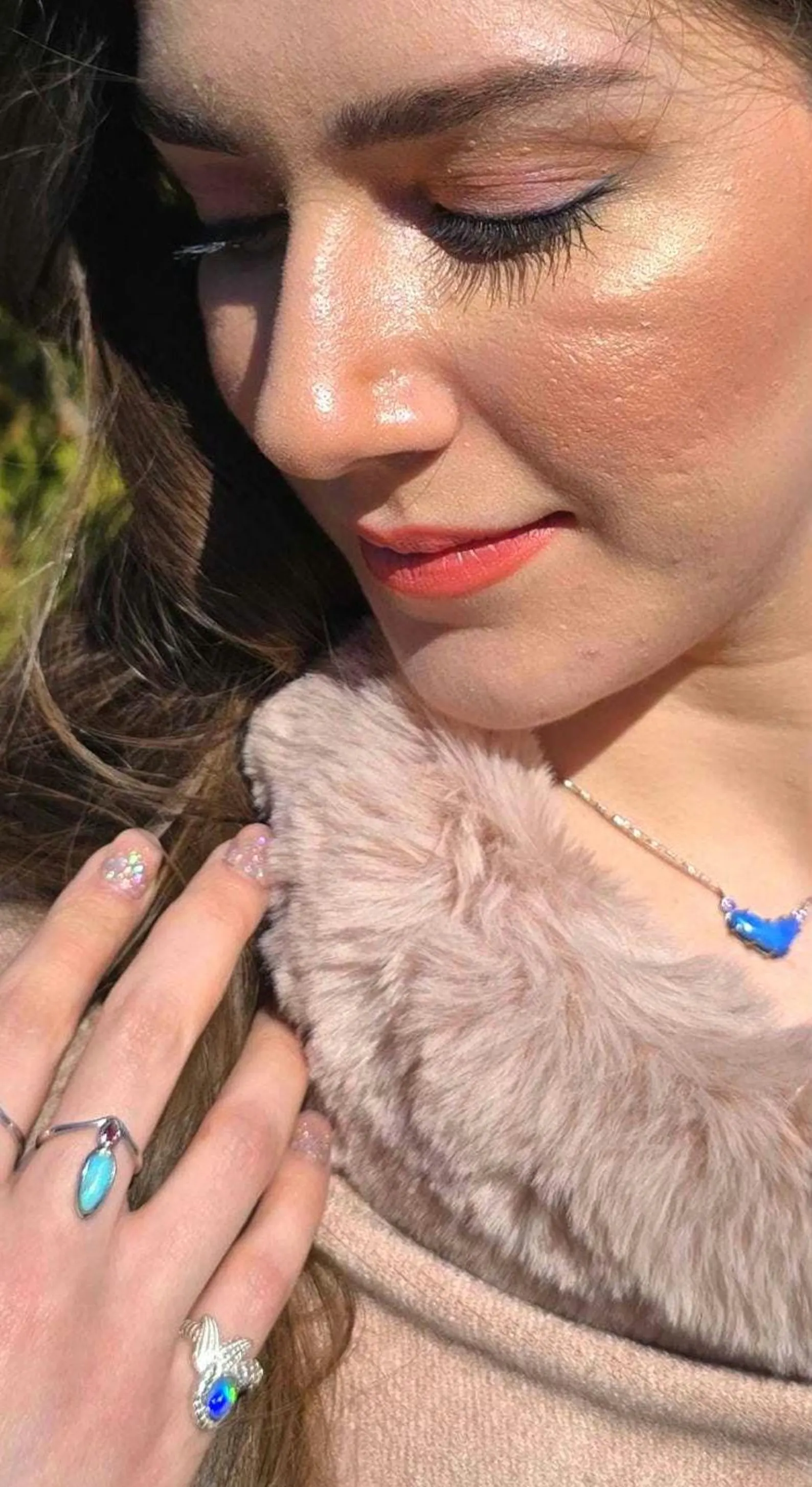 Natural Australian Opal Ring 925 Silver, Mermaid ring Genuine Black Opal Ring Opal Jewelry Unique Women Boho Pinky Midi Stacking ring thumbnail 3