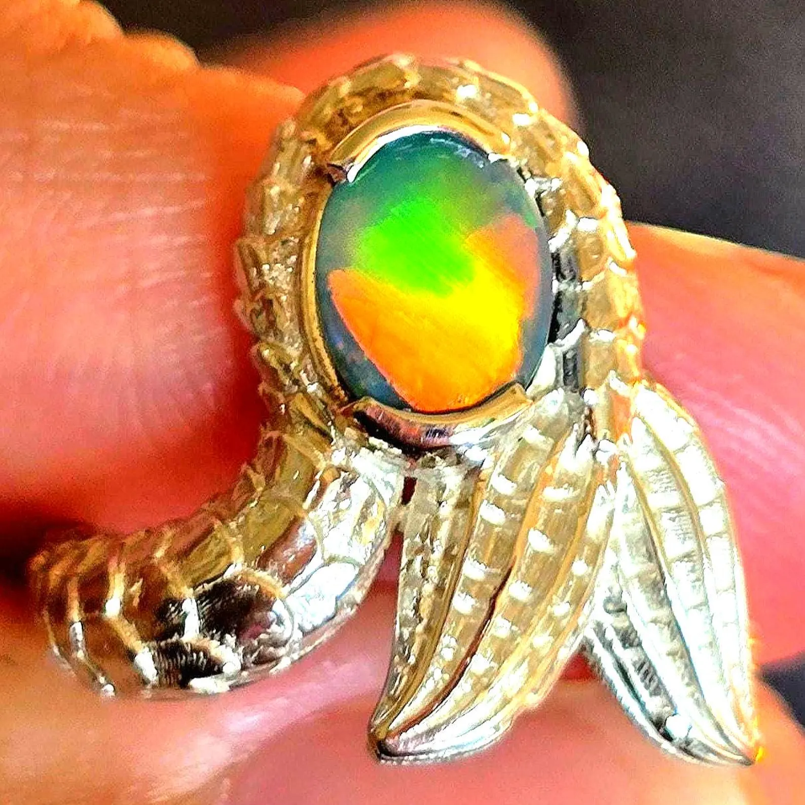 Natural Australian Opal Ring 925 Silver, Mermaid ring Genuine Black Opal Ring Opal Jewelry Unique Women Boho Pinky Midi Stacking ring