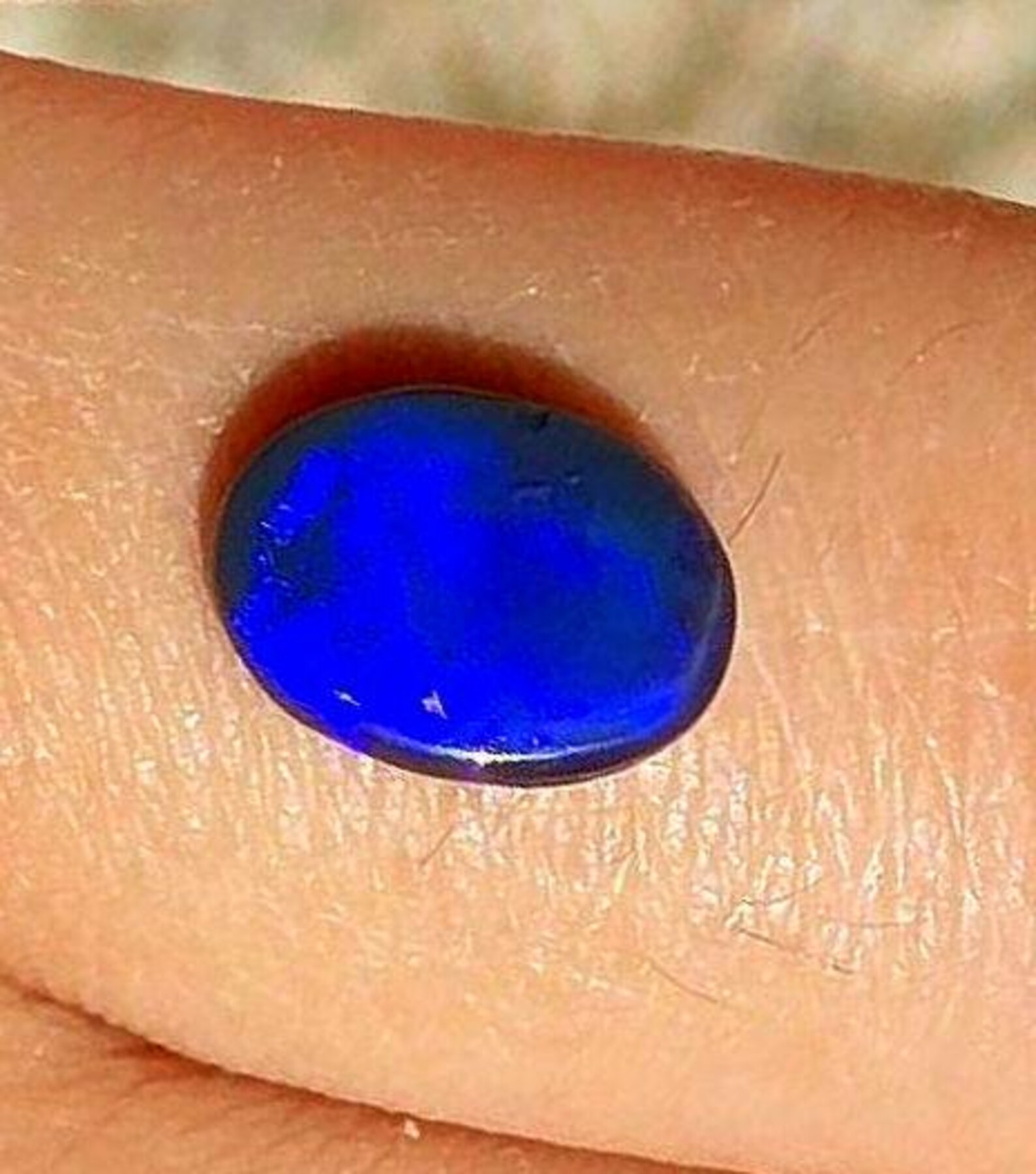 NEON BLUE - CUSTOM Natural Australian Black Opal Ring thumbnail 10