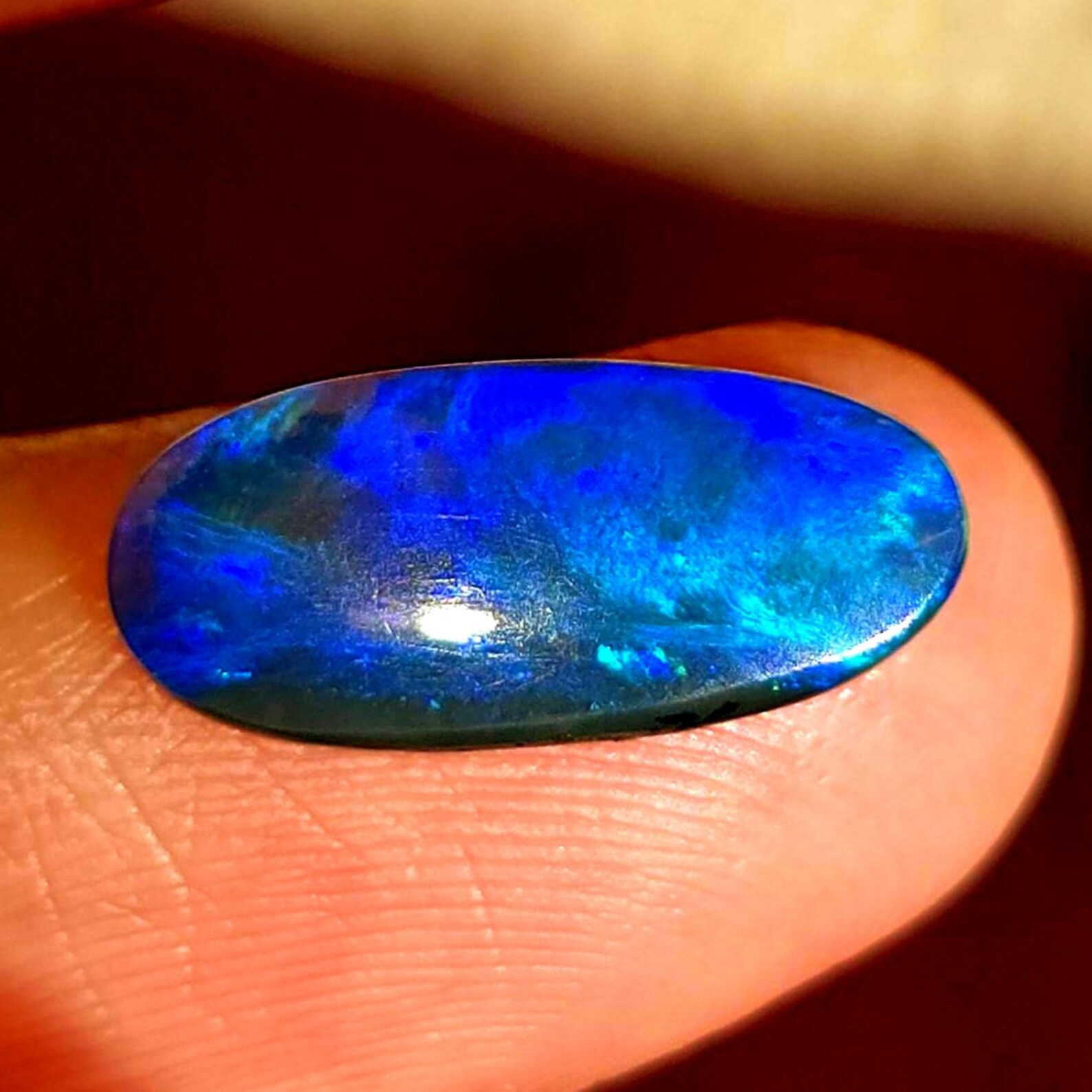 Diva - CUSTOM Natural Australian Black Opal Ring  thumbnail 3
