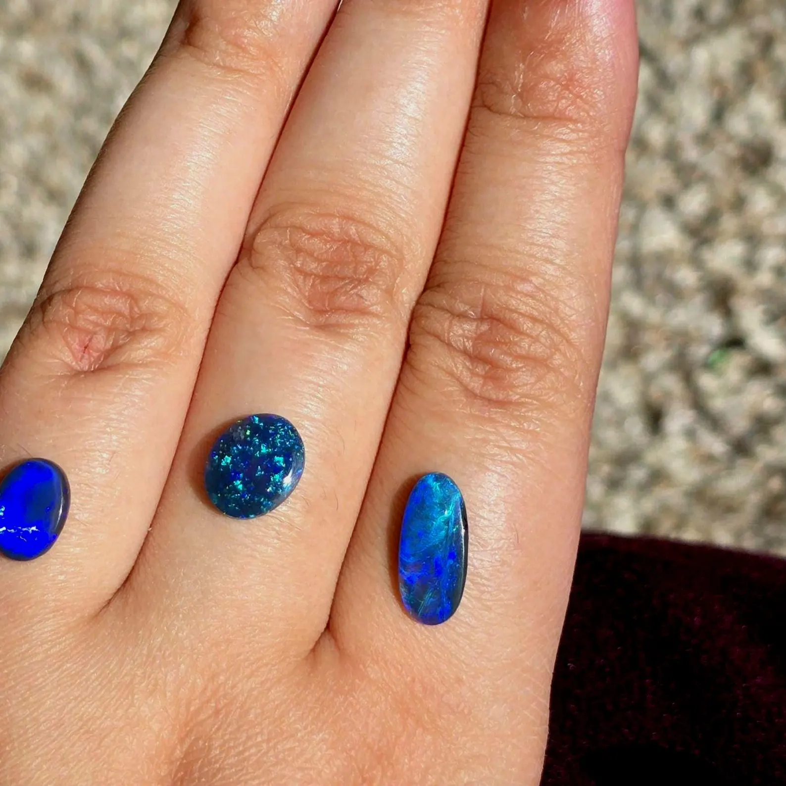 Diva - CUSTOM Natural Australian Black Opal Ring  thumbnail 9