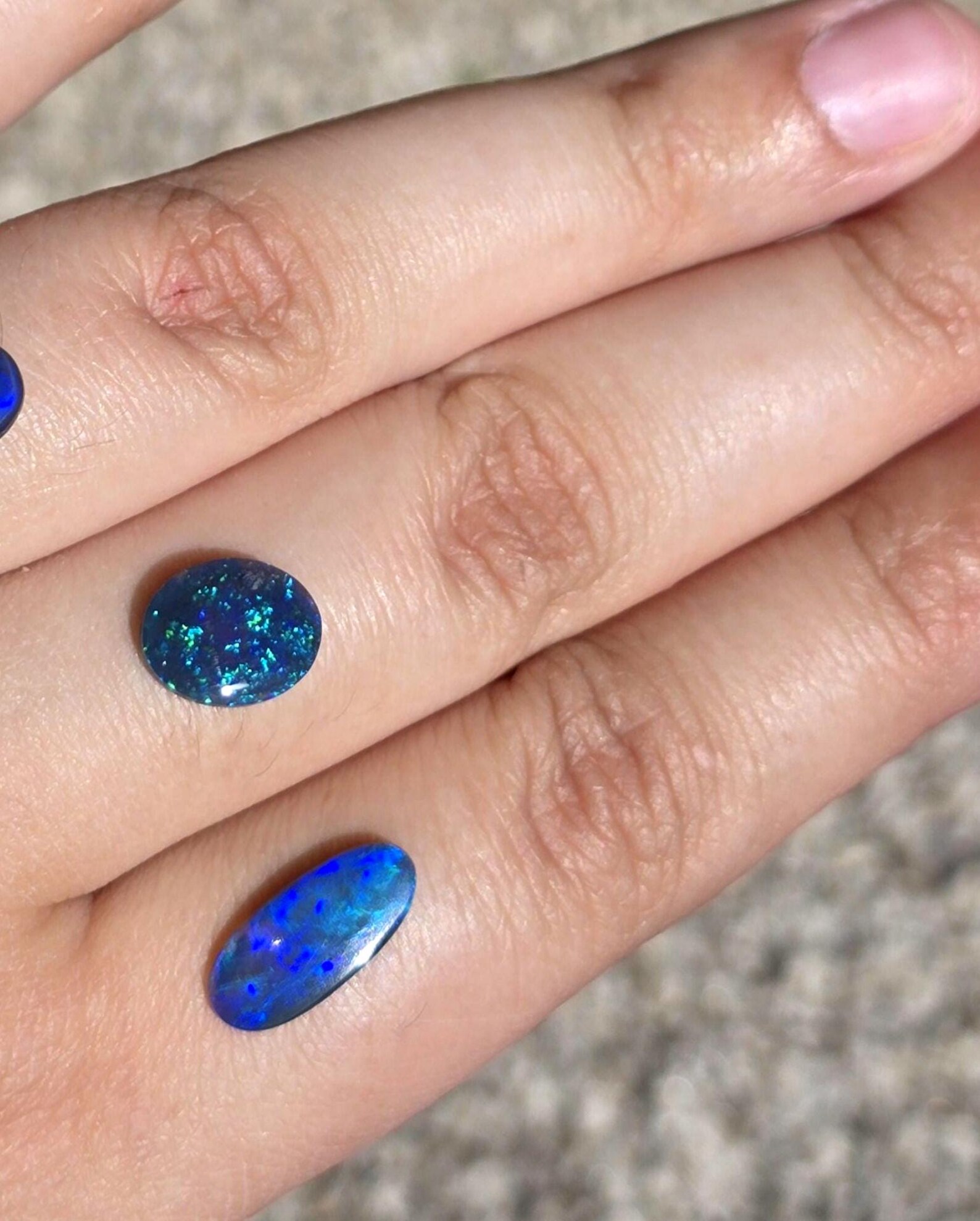 Diva - CUSTOM Natural Australian Black Opal Ring  thumbnail 12