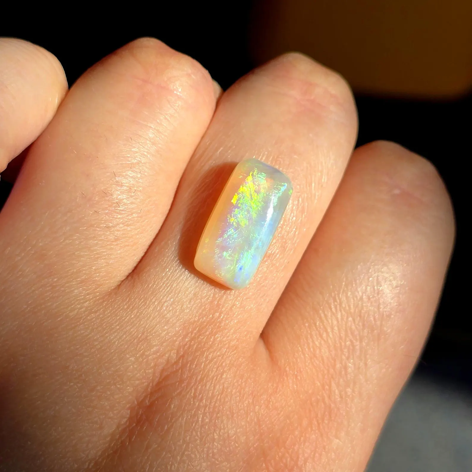 Cushion-cut Firework - Custom Natural Australian Opal Ring, Taylor's ring shape thumbnail 10
