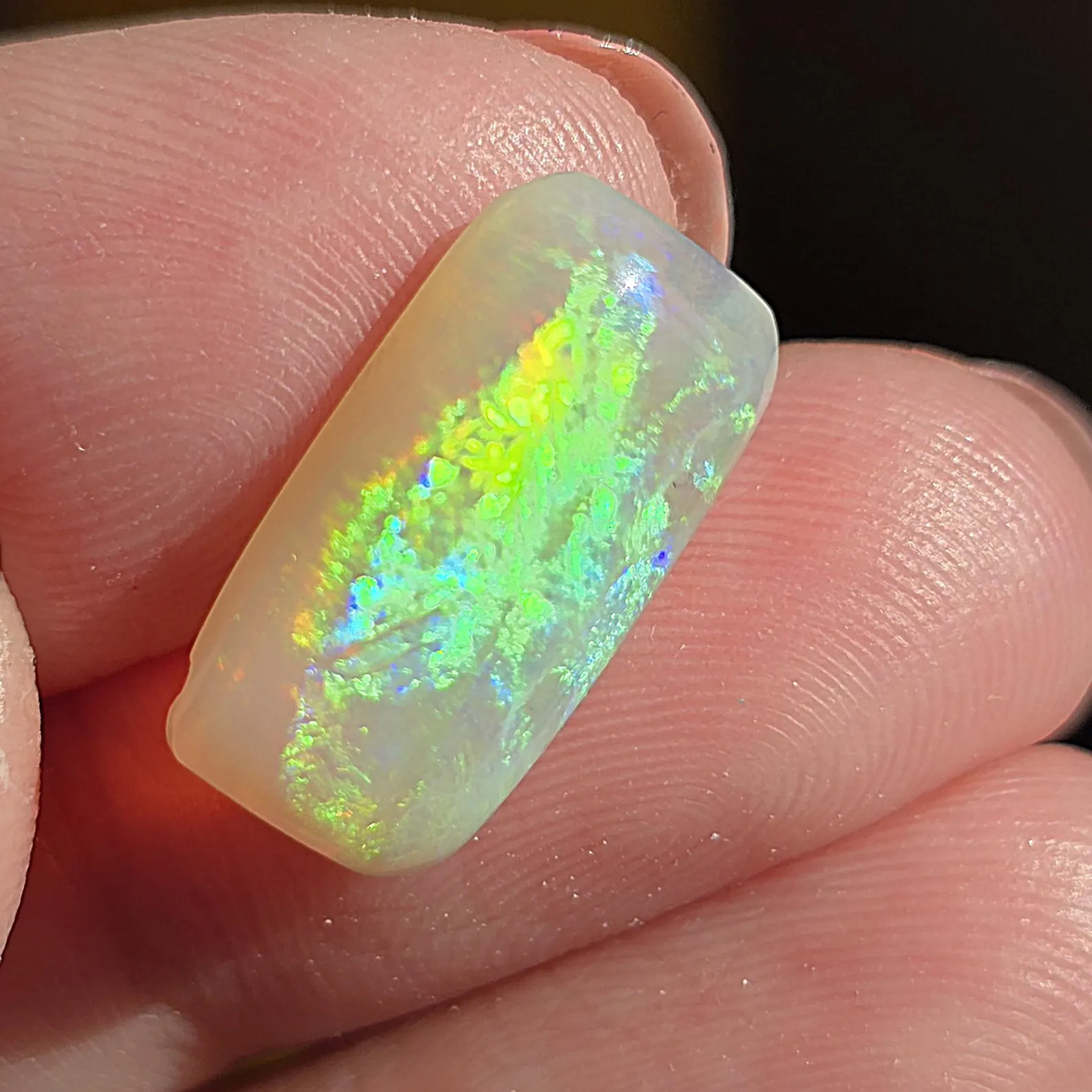 Cushion-cut Firework - Custom Natural Australian Opal Ring, Taylor's ring shape thumbnail 11