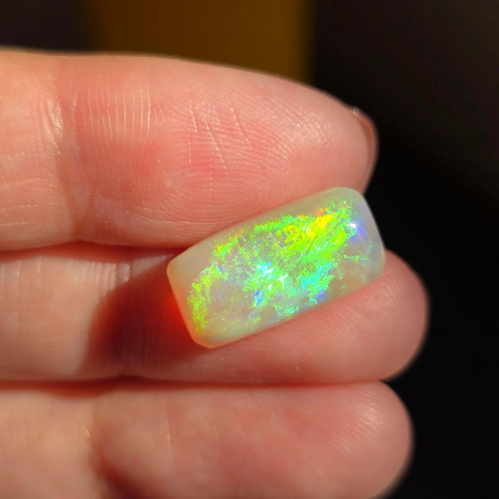 Cushion-cut Firework - Custom Natural Australian Opal Ring, Taylor's ring shape thumbnail 15