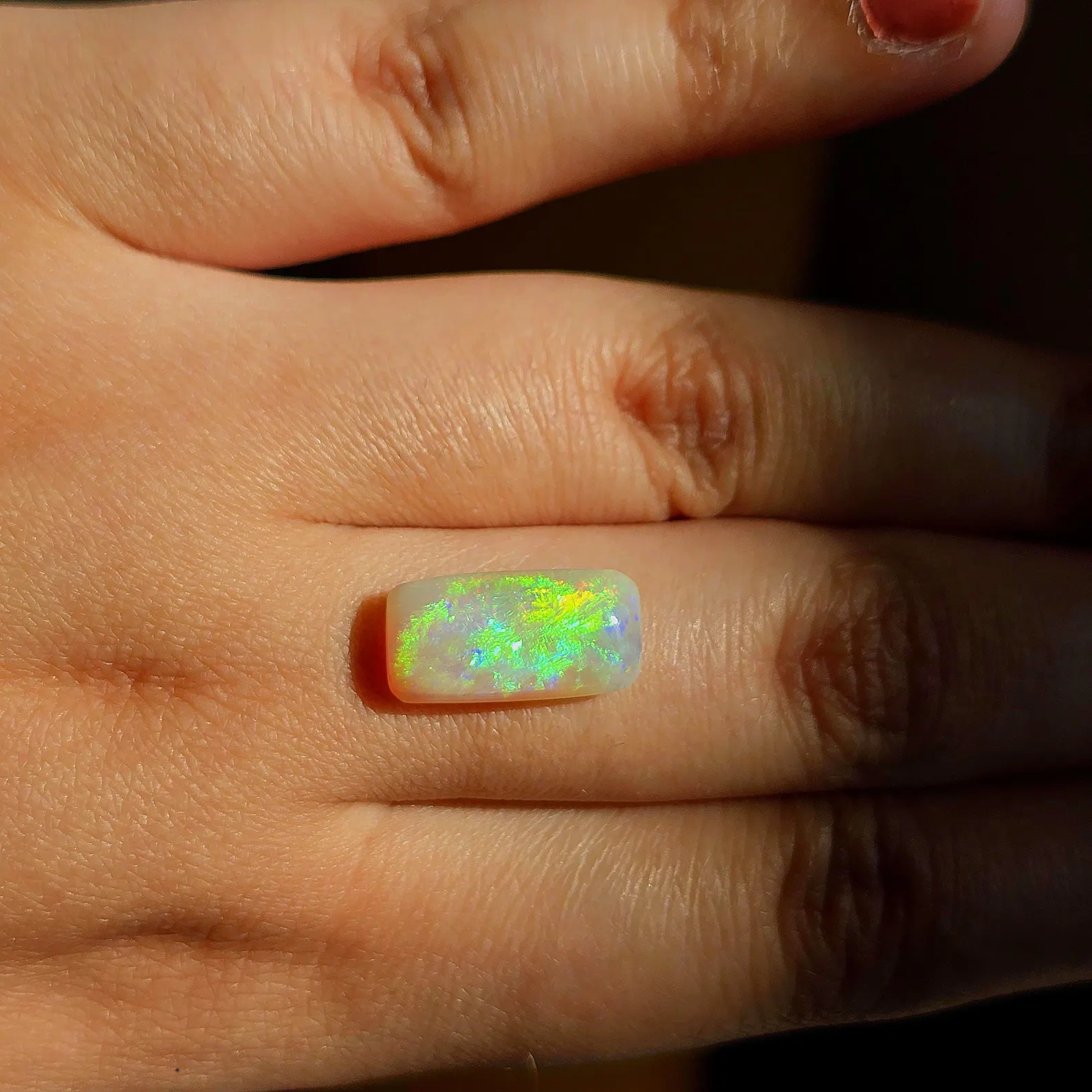 Cushion-cut Firework - Custom Natural Australian Opal Ring, Taylor's ring shape thumbnail 16