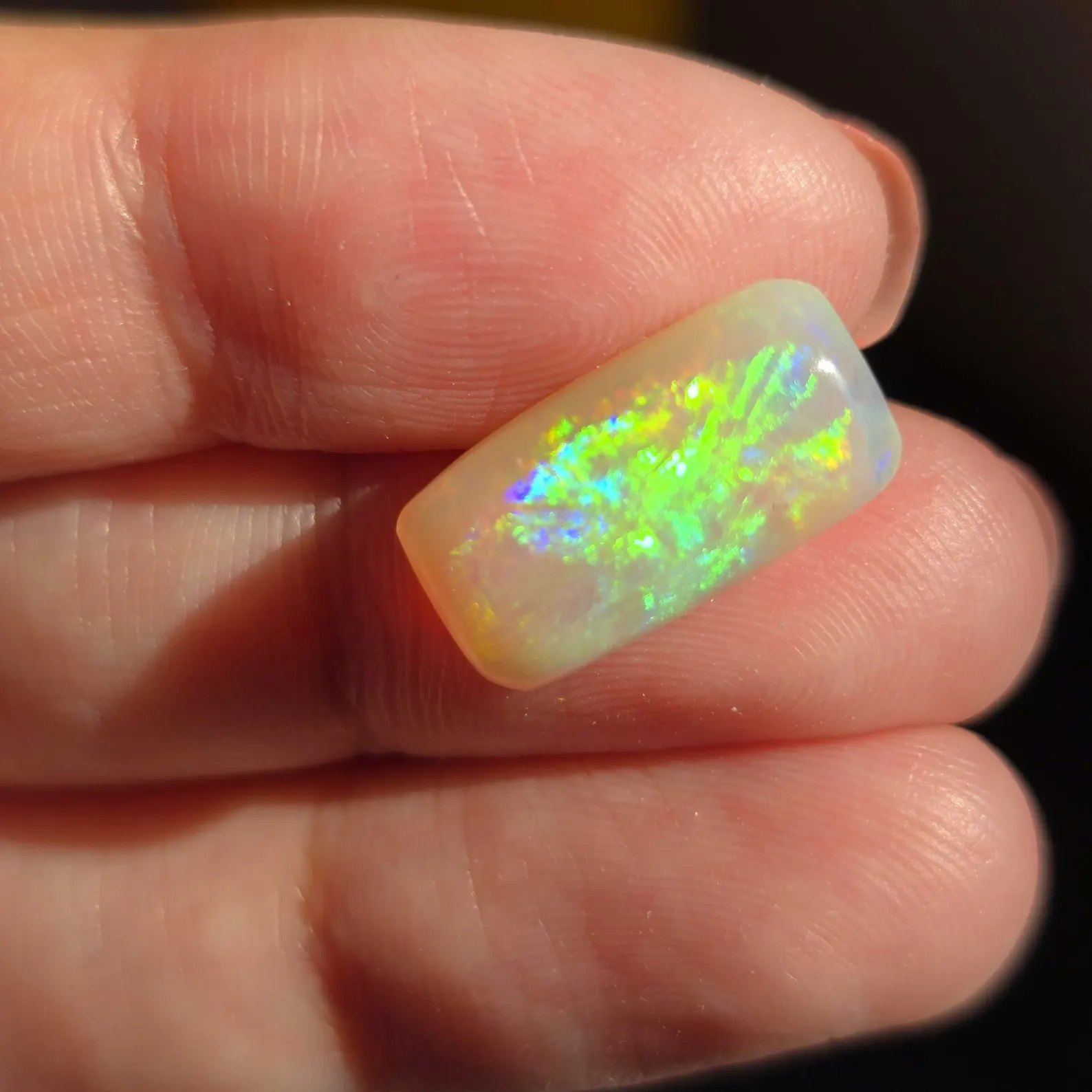 Cushion-cut Firework - Custom Natural Australian Opal Ring, Taylor's ring shape thumbnail 13