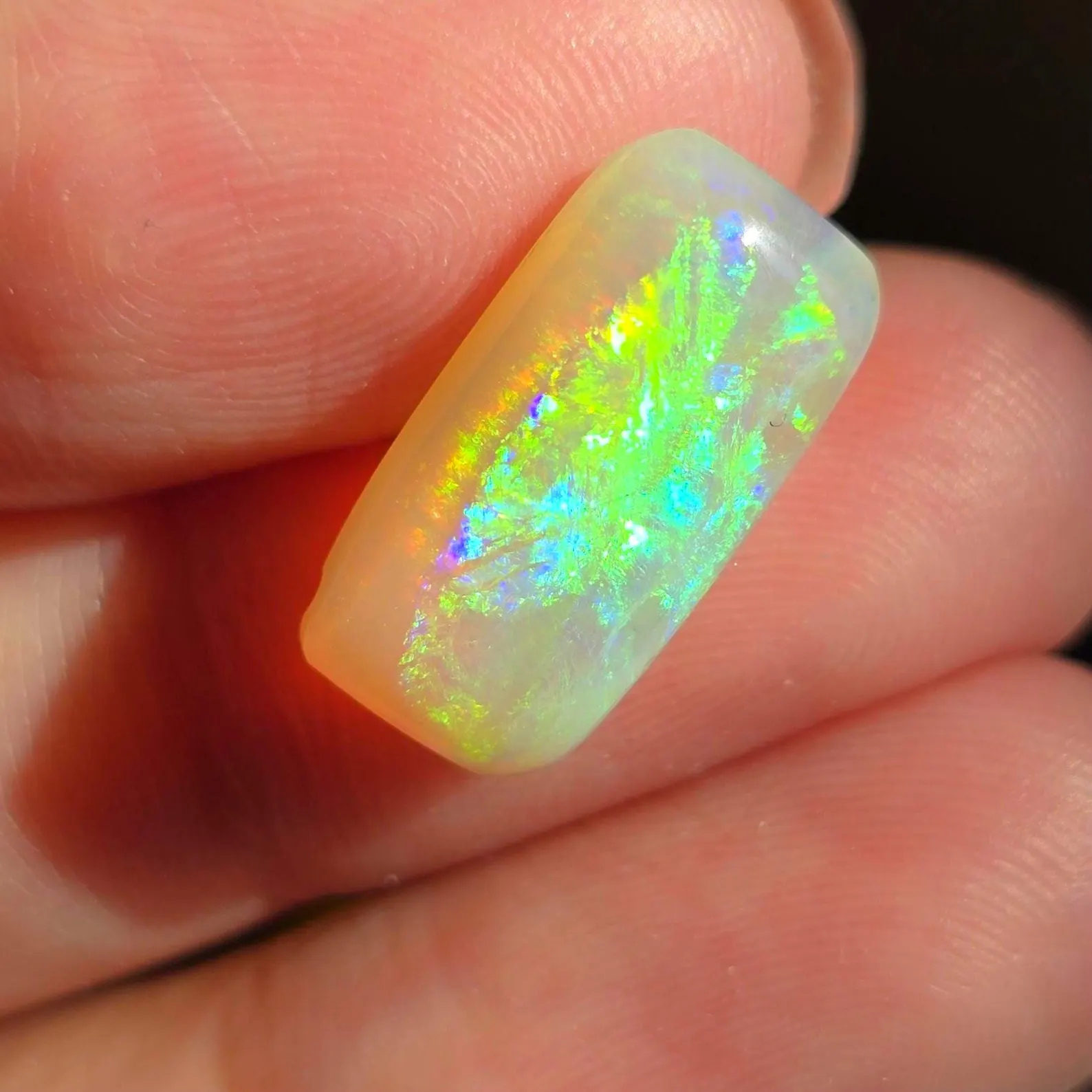 Cushion-cut Firework - Custom Natural Australian Opal Ring, Taylor's ring shape thumbnail 9