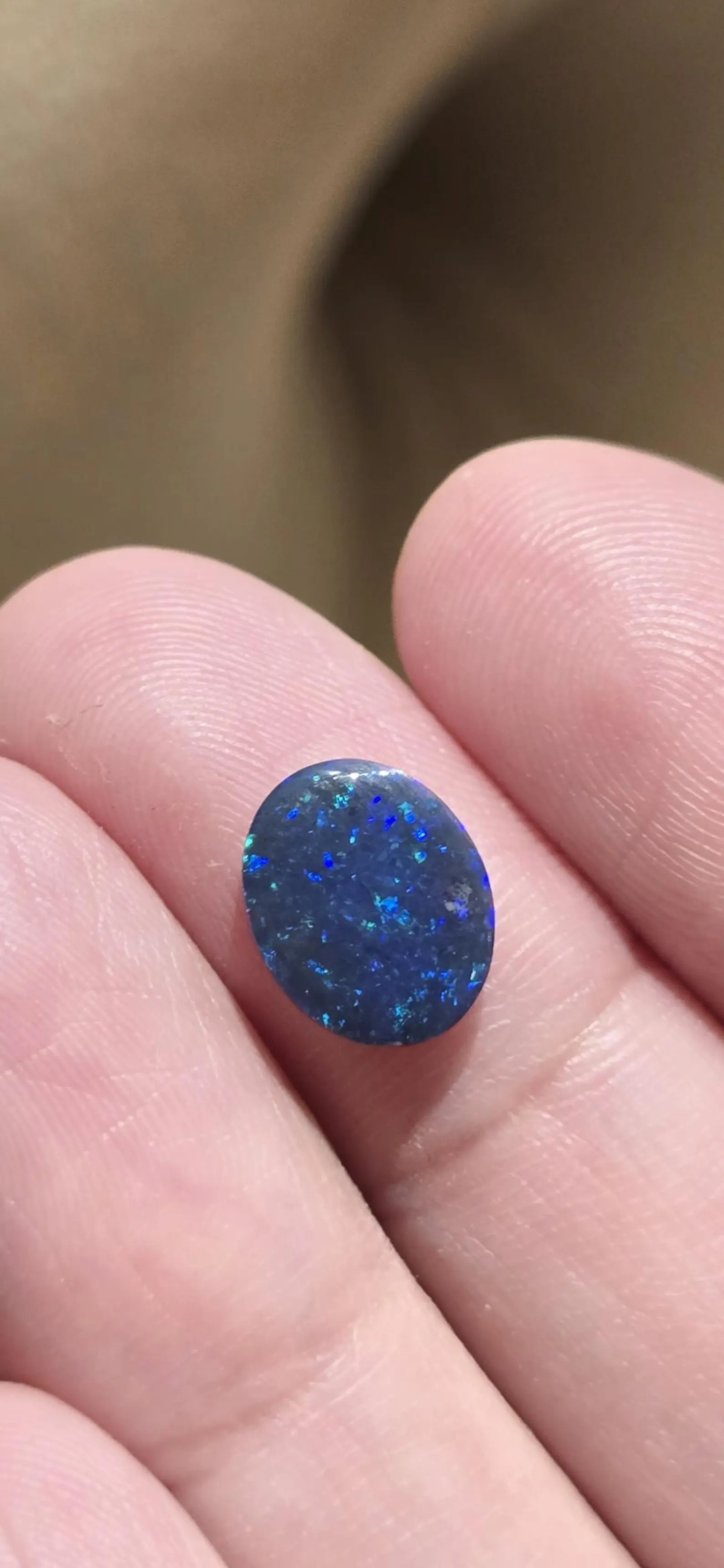 Starry night sky - CUSTOM Natural Australian Black Opal Ring thumbnail 16