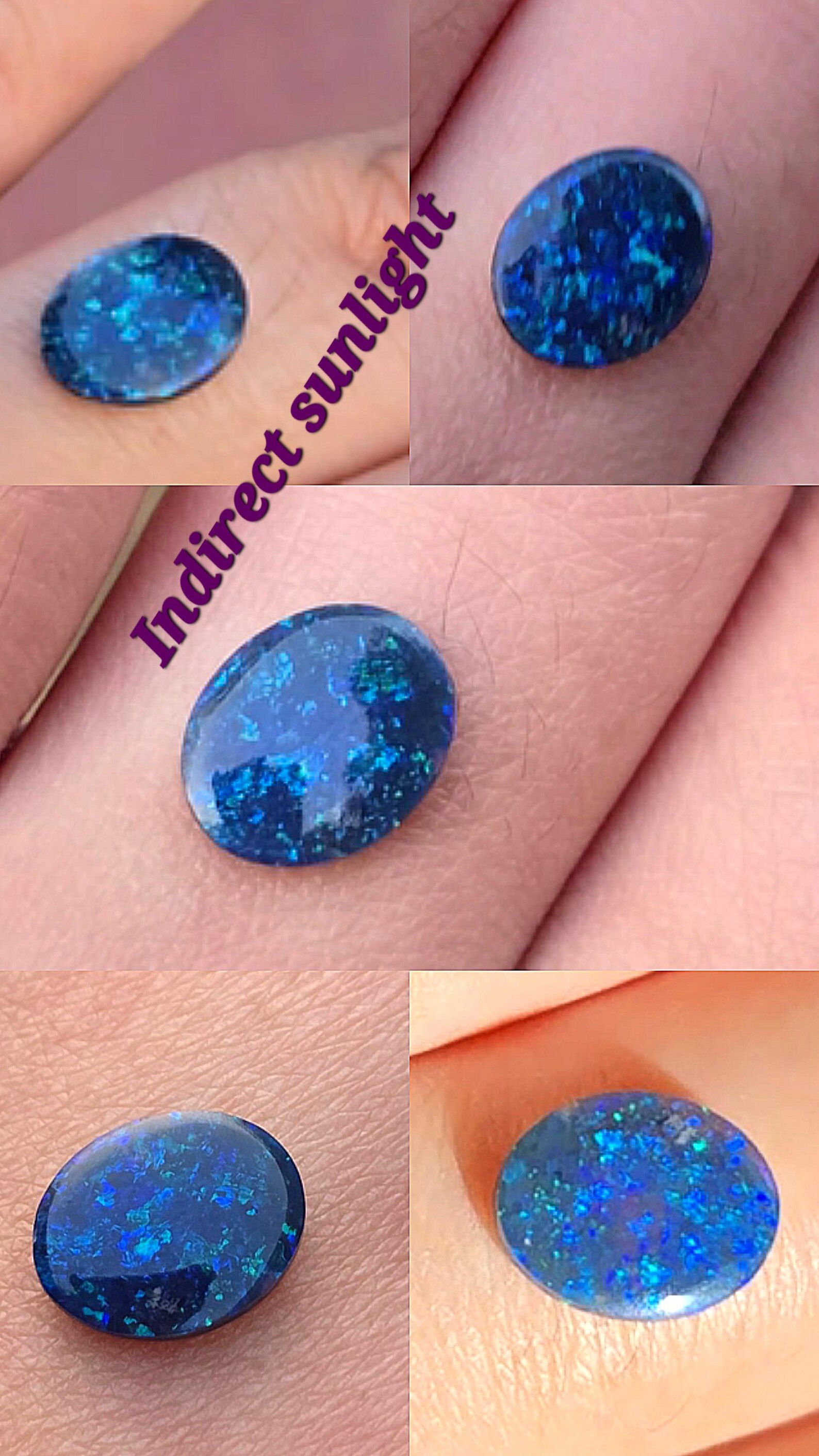 Starry night sky - CUSTOM Natural Australian Black Opal Ring thumbnail 15