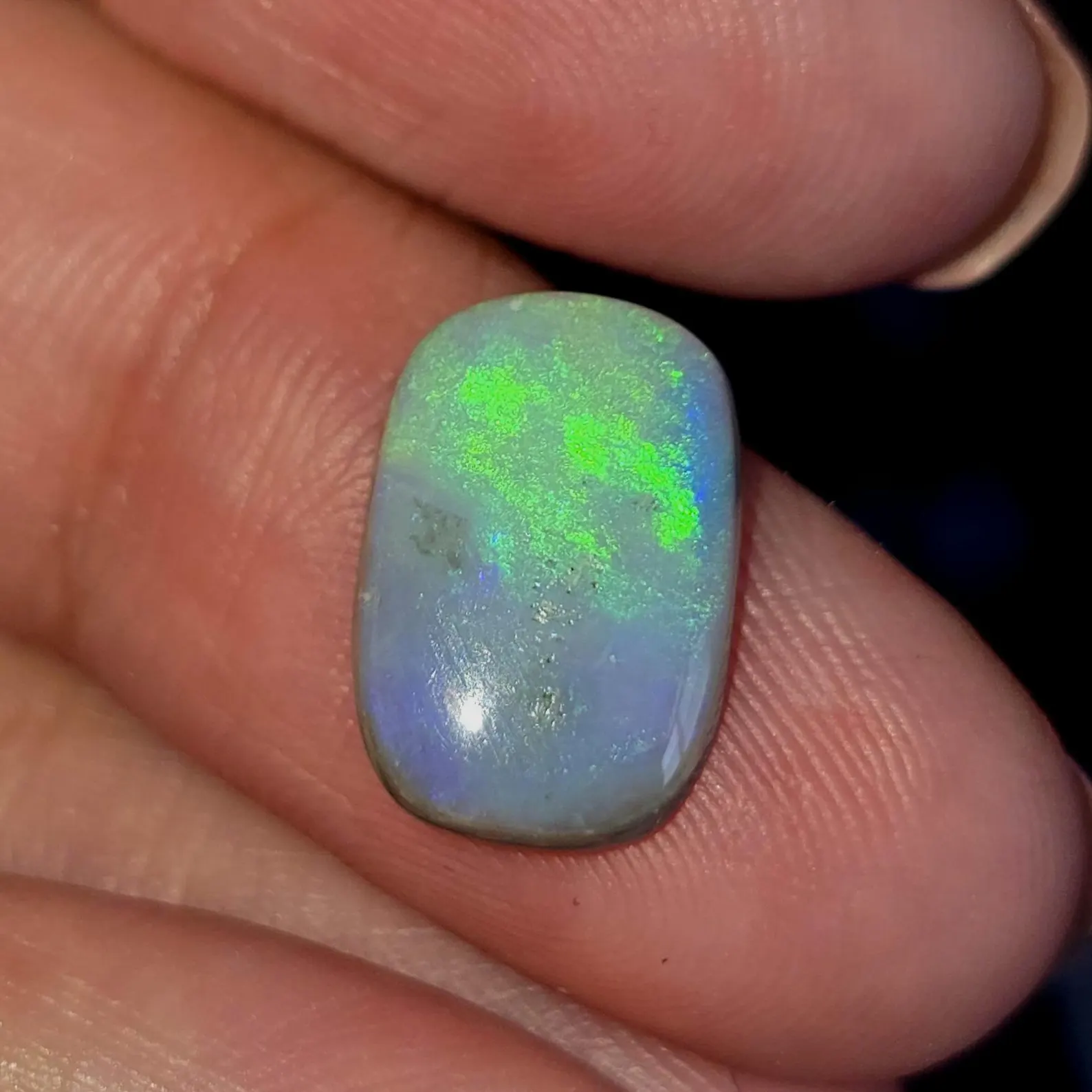 BLUE BADDIE - Custom Natural Australian Opal Ring