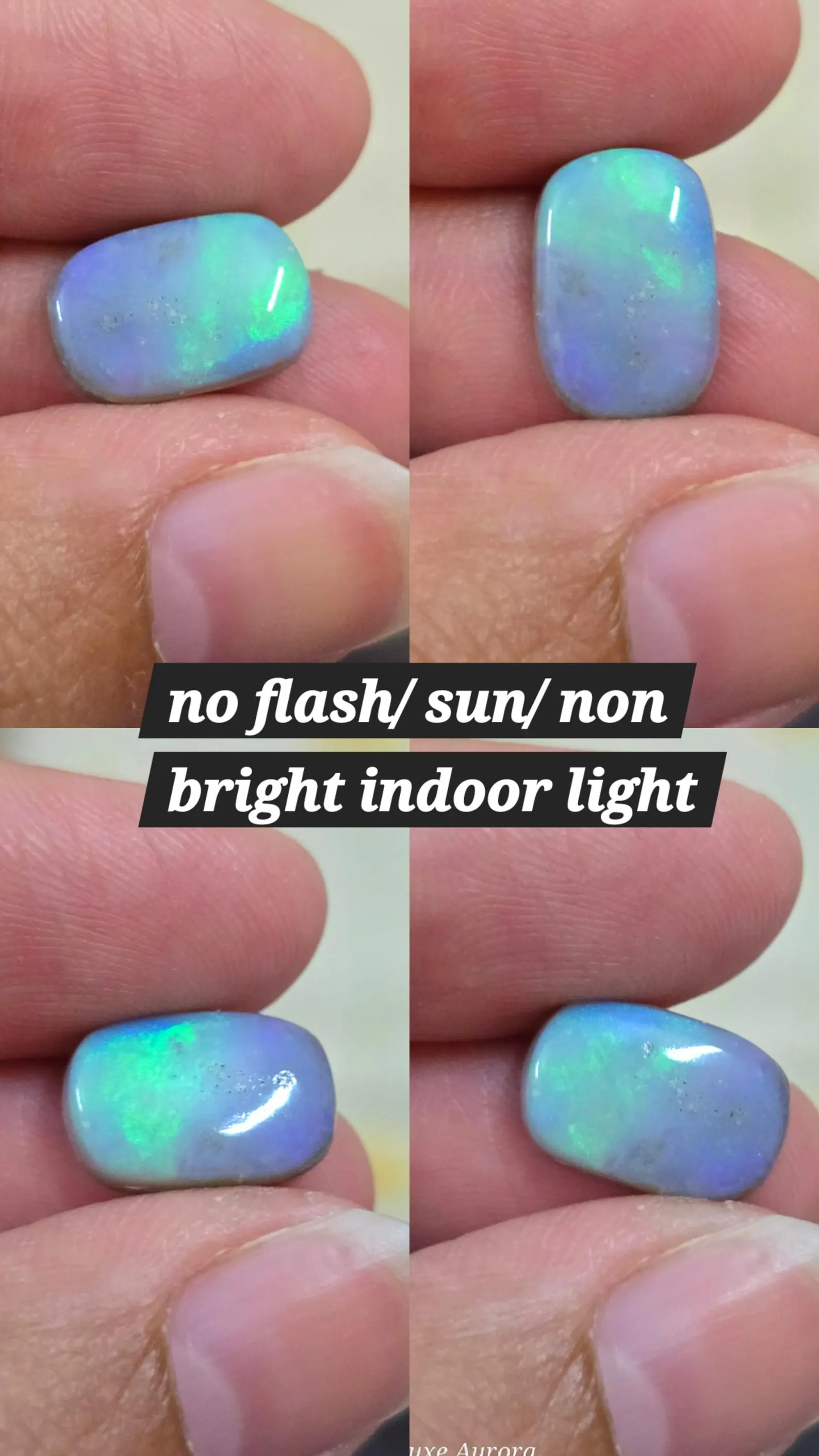 BLUE BADDIE - Custom Natural Australian Opal Ring thumbnail 3