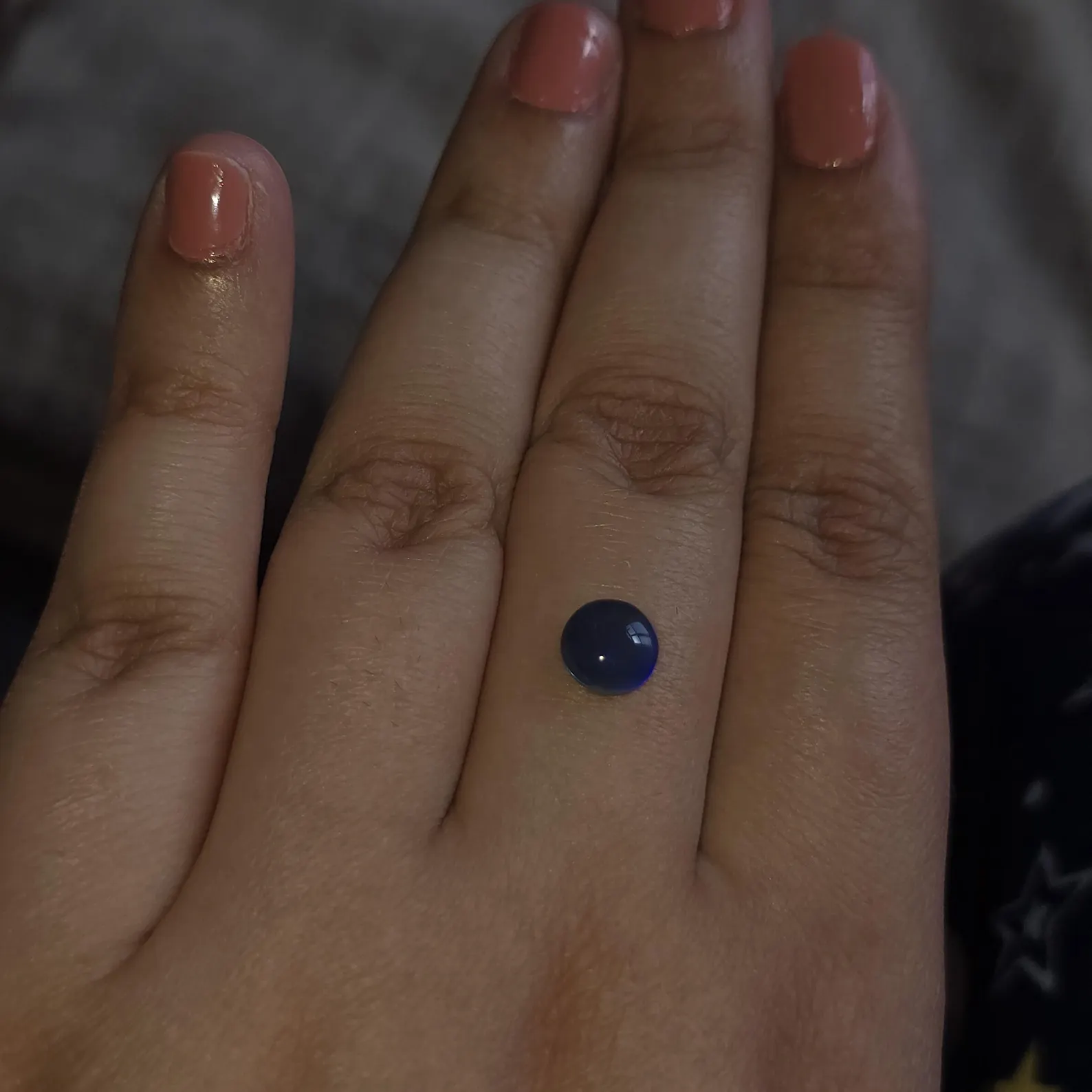 BLUE FLASH - CUSTOM Natural Australian Black Opal Ring thumbnail 17