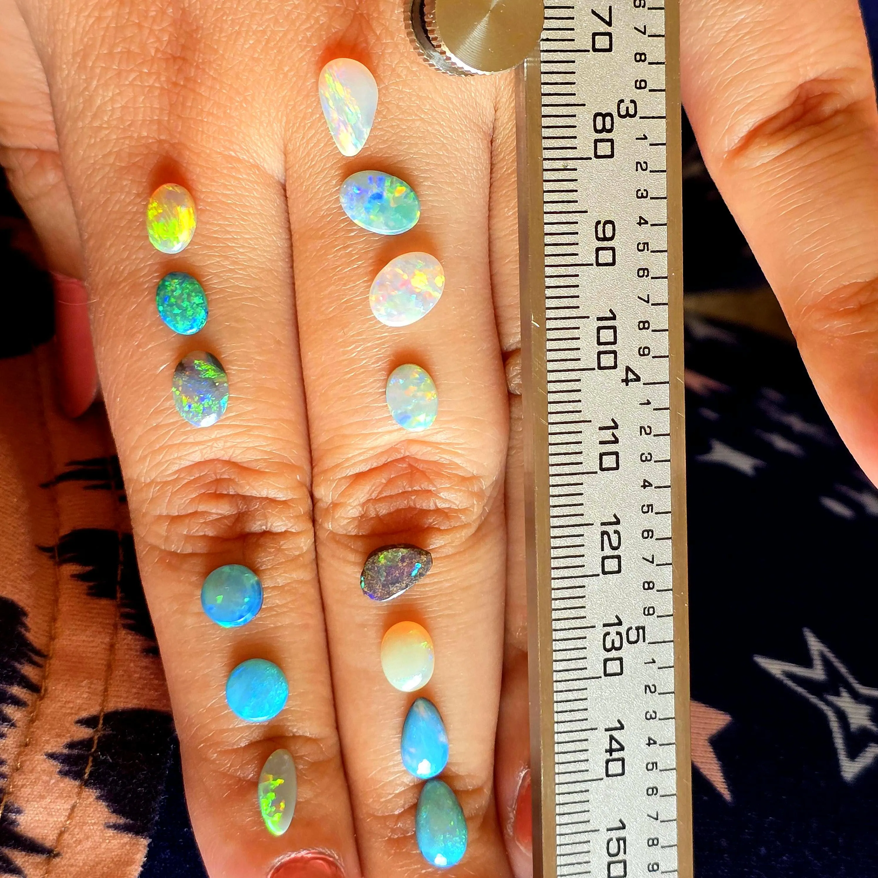 CUSTOM Natural Australian Opal Ring Silver,  thumbnail 2