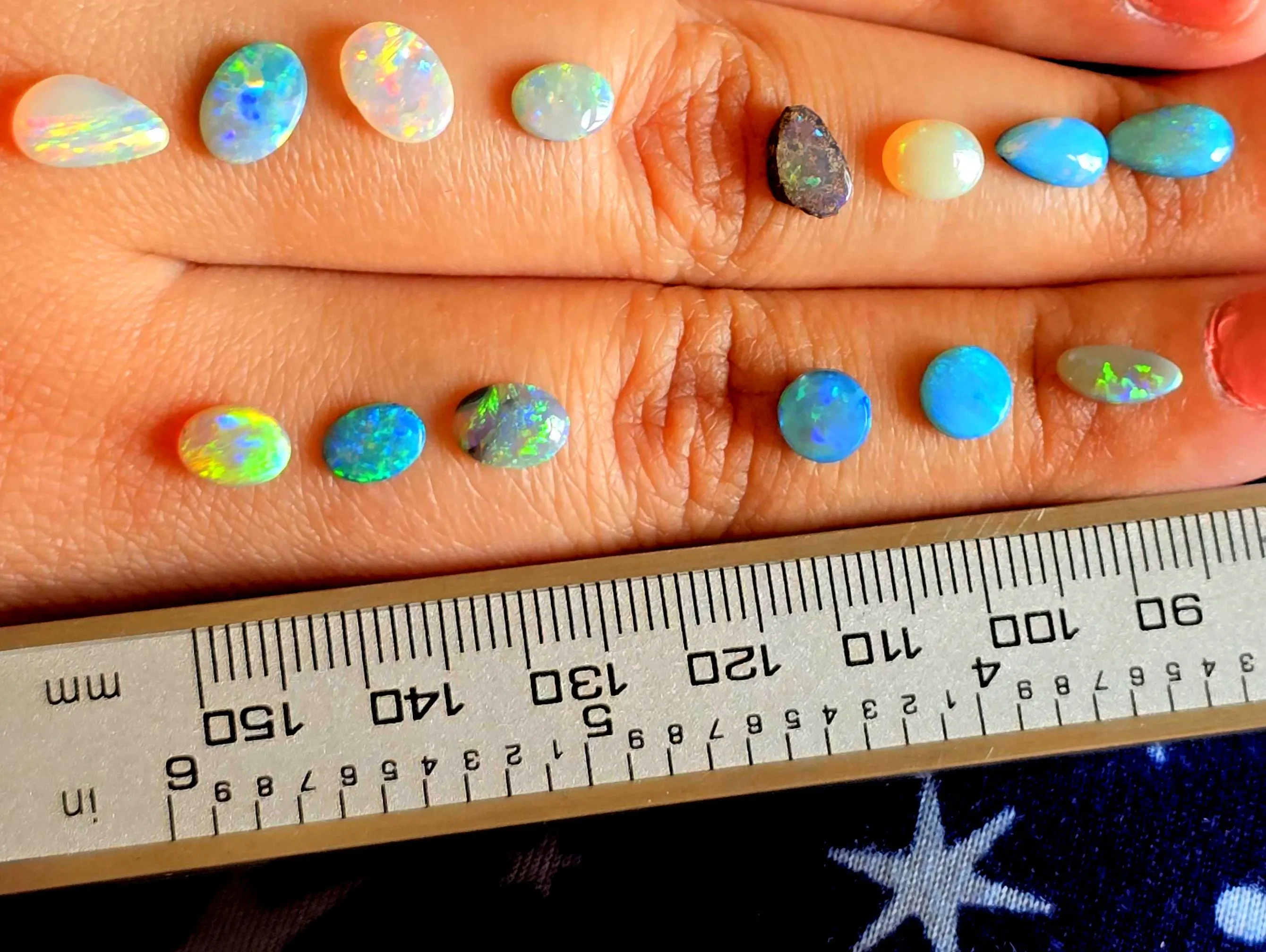 CUSTOM Natural Australian Opal Ring Silver,  thumbnail 3