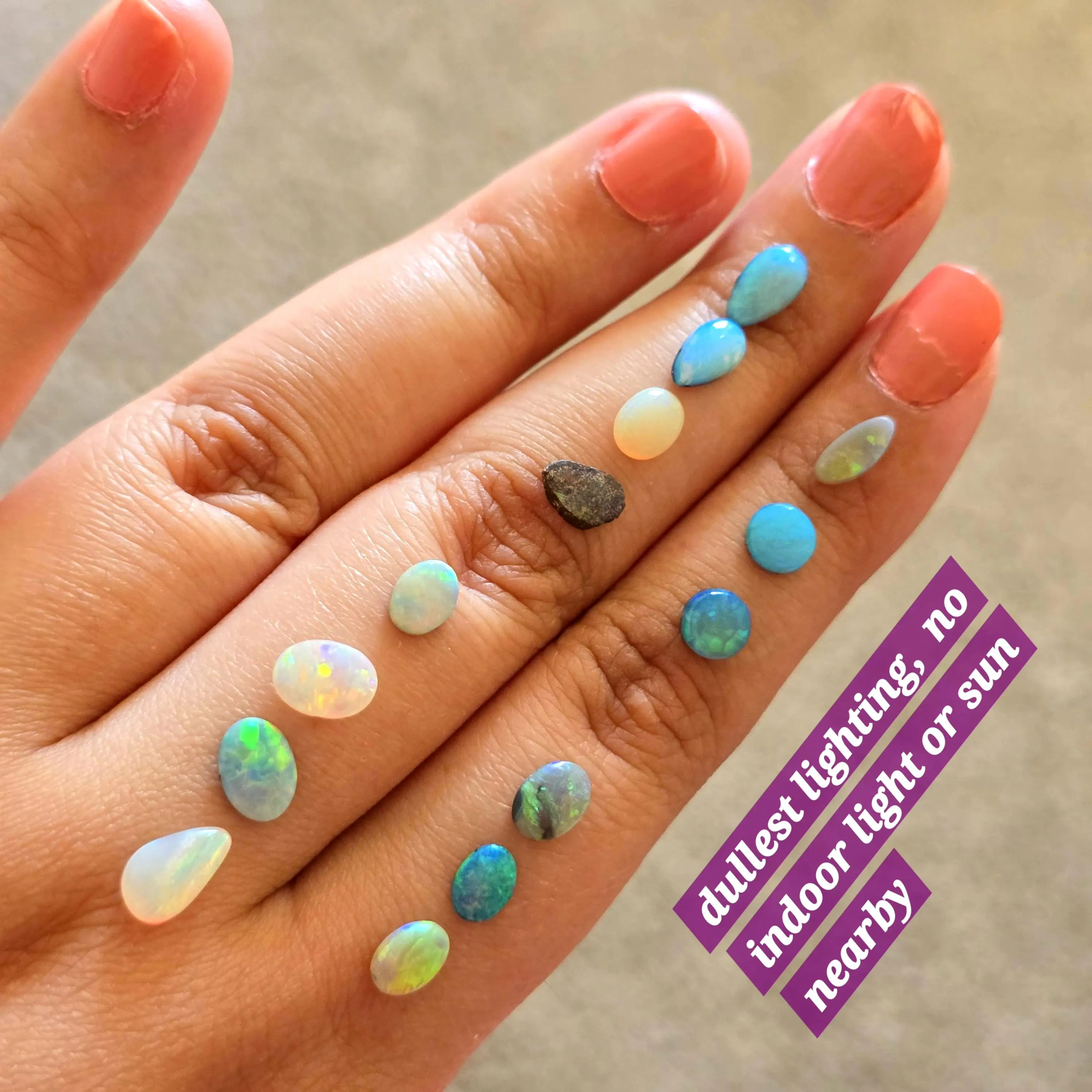 CUSTOM Natural Australian Opal Ring Silver,  thumbnail 4