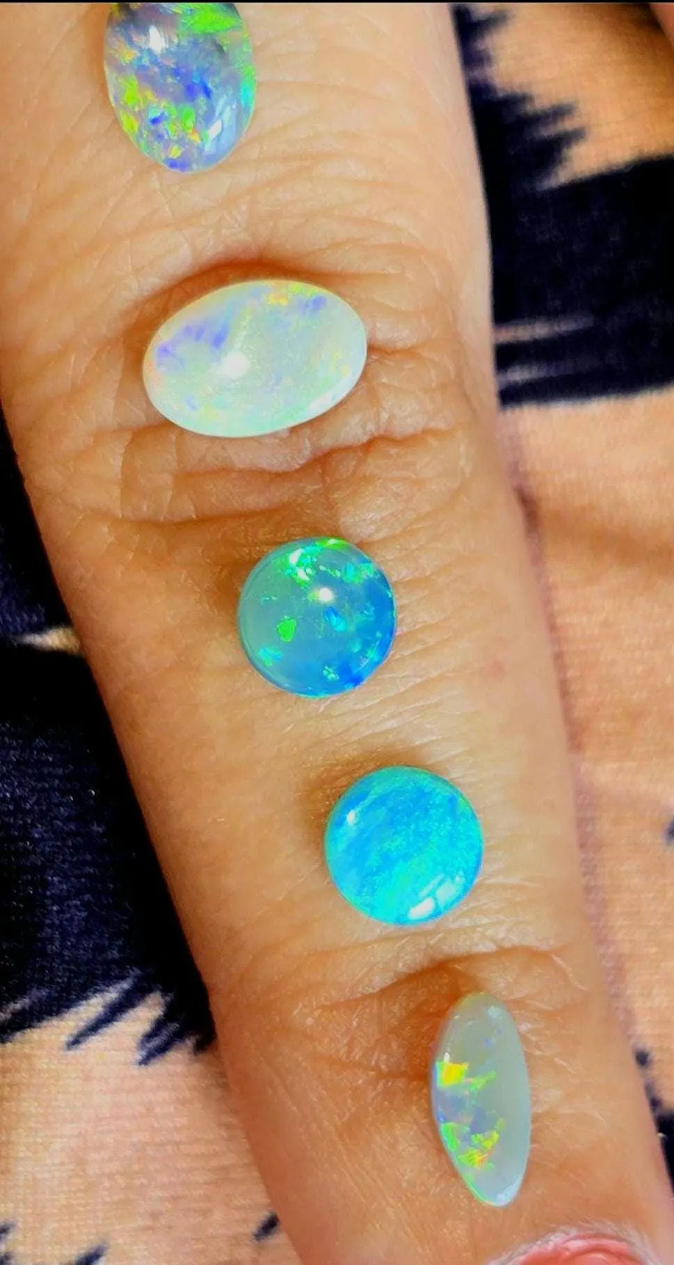 CUSTOM Natural Australian Opal Ring Silver,  thumbnail 5