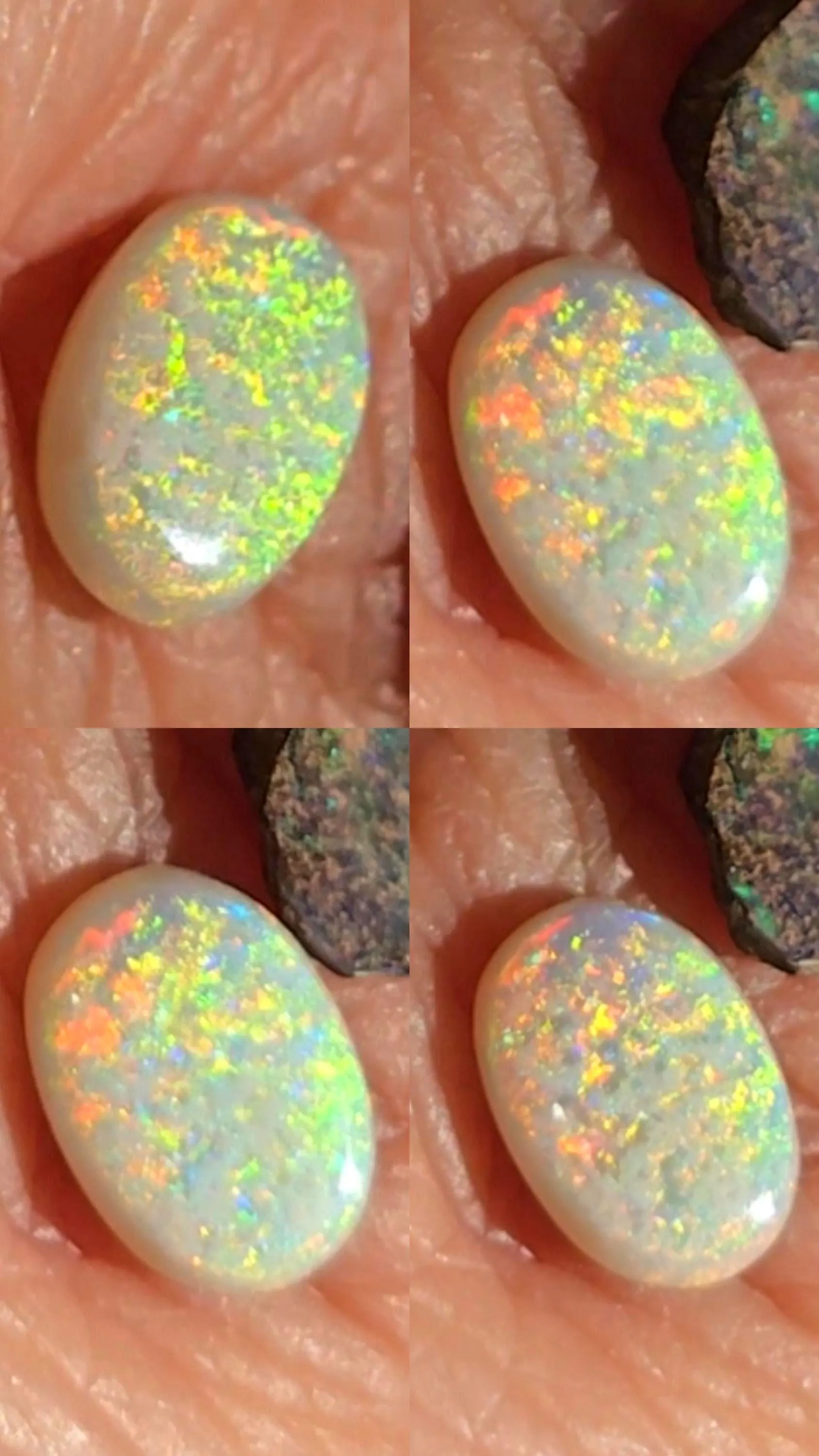 CUSTOM Natural Australian Opal Ring Silver,  thumbnail 7