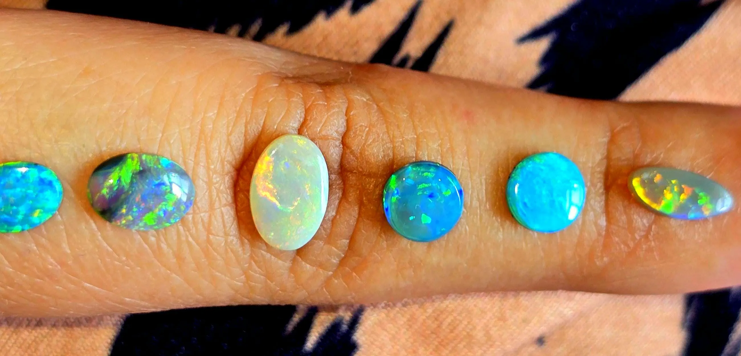 CUSTOM Natural Australian Opal Ring Silver,  thumbnail 9