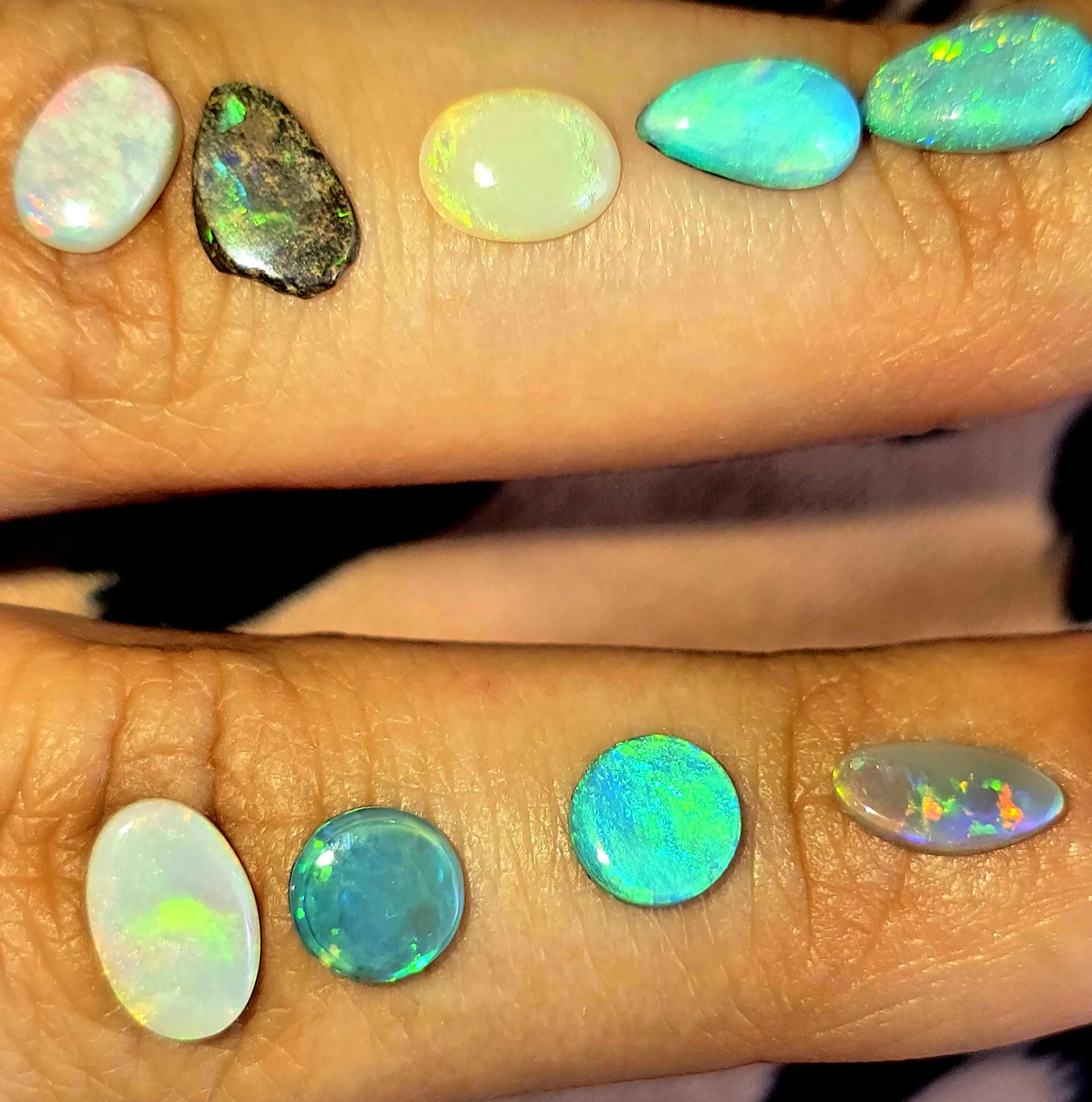 CUSTOM Natural Australian Opal Ring Silver,  thumbnail 10
