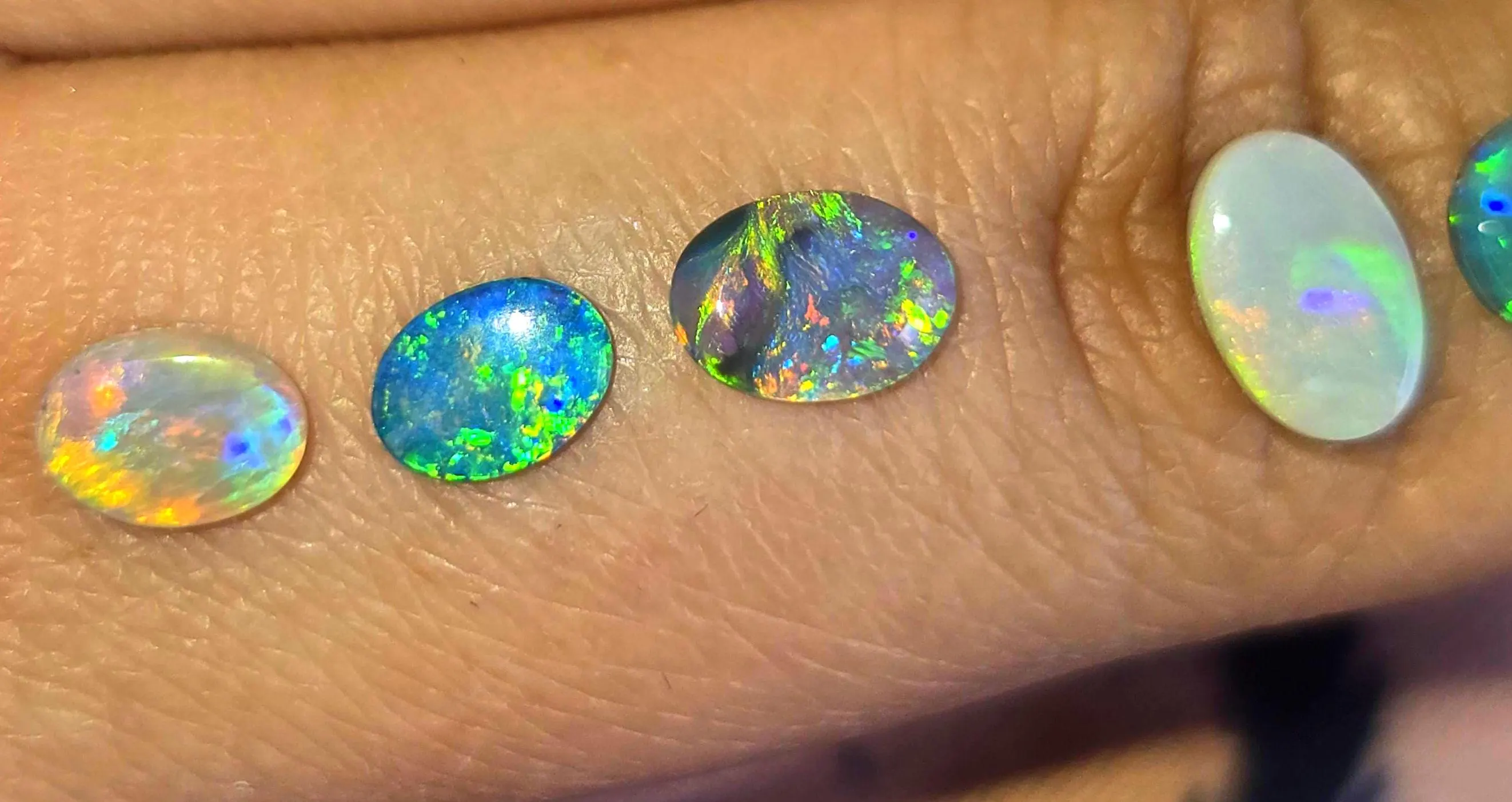 CUSTOM Natural Australian Opal Ring Silver,  thumbnail 11