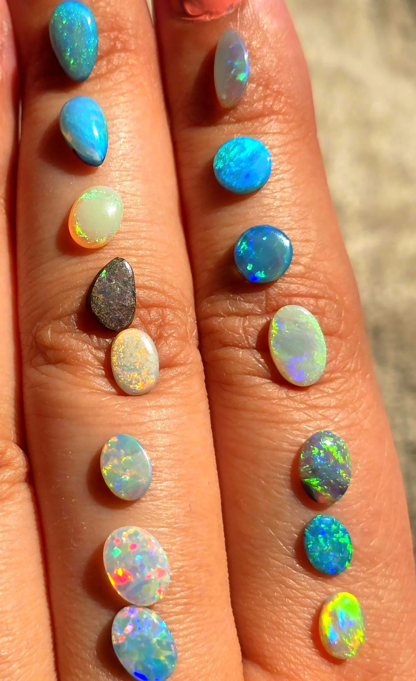 CUSTOM Natural Australian Opal Ring Silver,  thumbnail 13