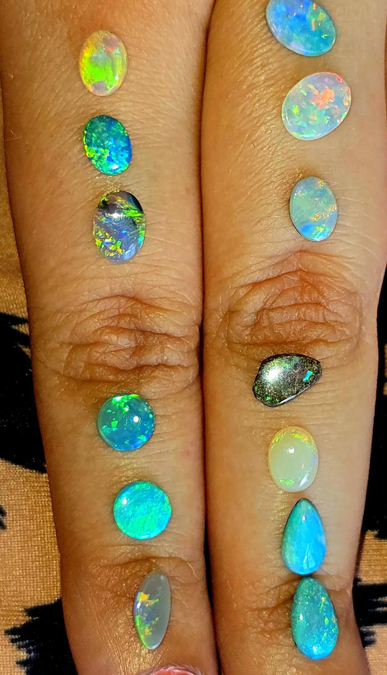 CUSTOM Natural Australian Opal Ring Silver,  thumbnail 17