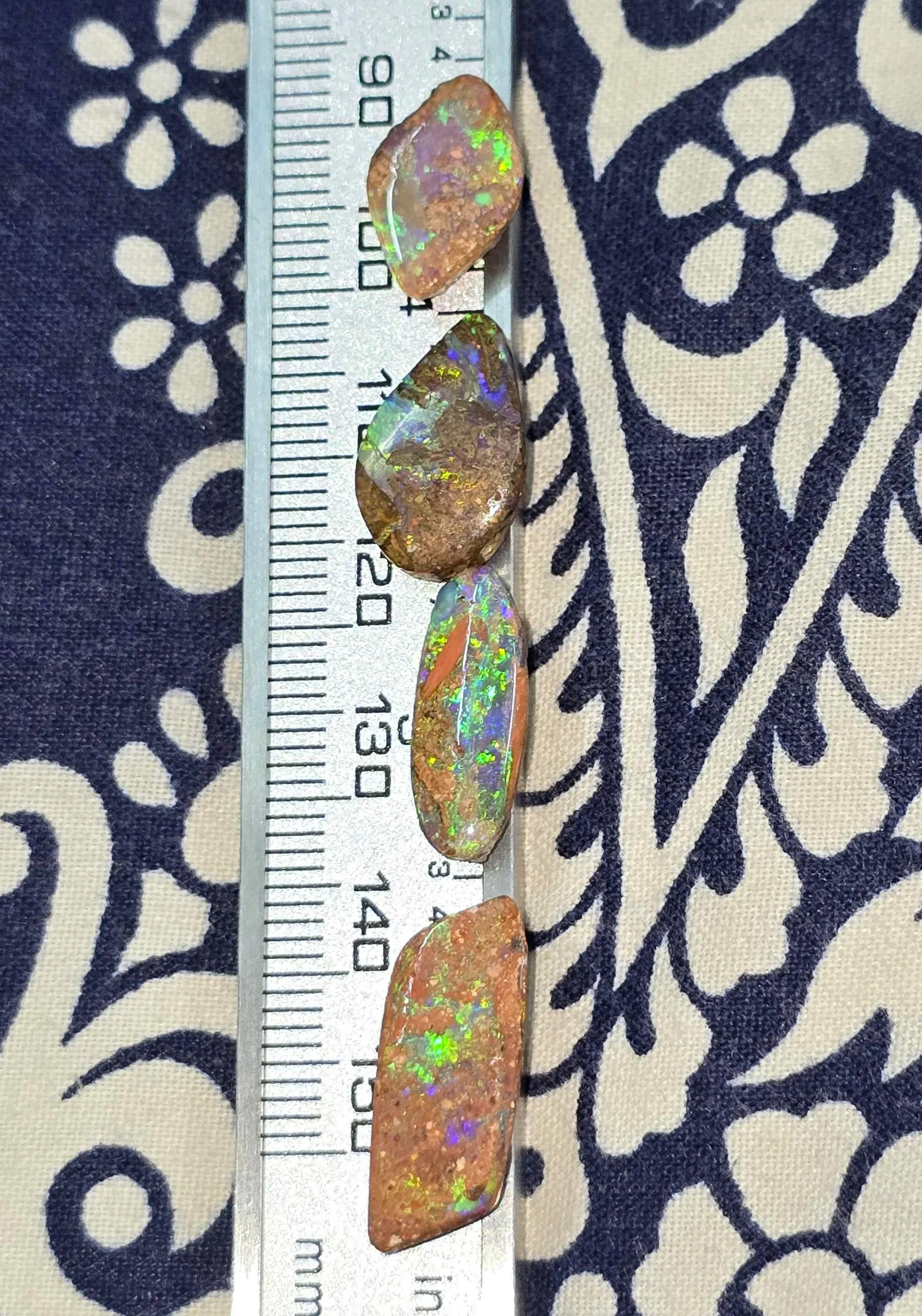 PIPE BOULDERS, TEAL, PURPLE, CUSTOM Natural Australian Boulder Opal Ring Silver thumbnail 21