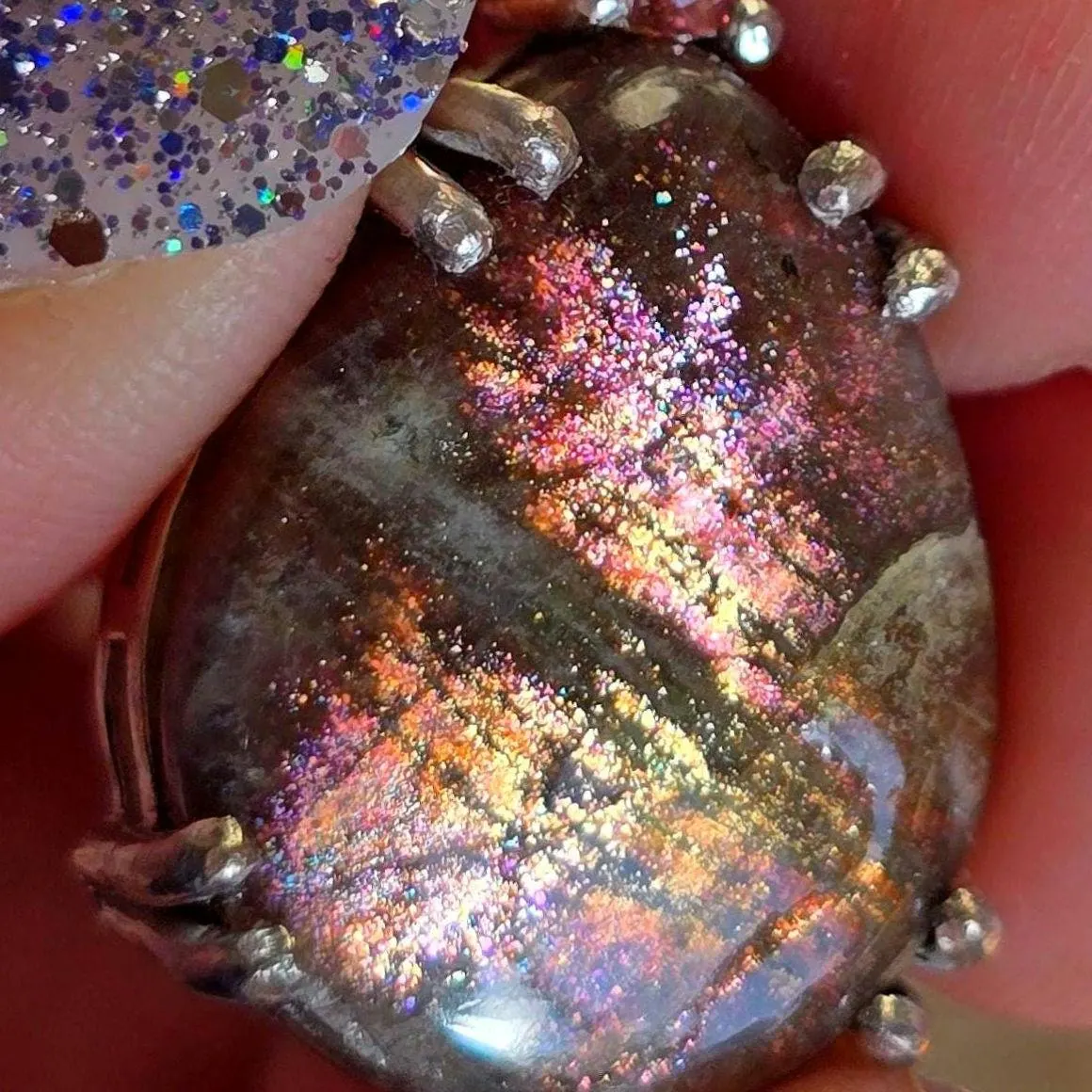 Galaxy - Purple Haze Necklace 925 Silver , Natural Tourmaline