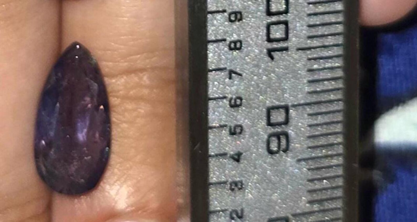 GALACTIC  GODDESS - CUSTOM Bloodshot Iolite Ring  PURPLE thumbnail 2