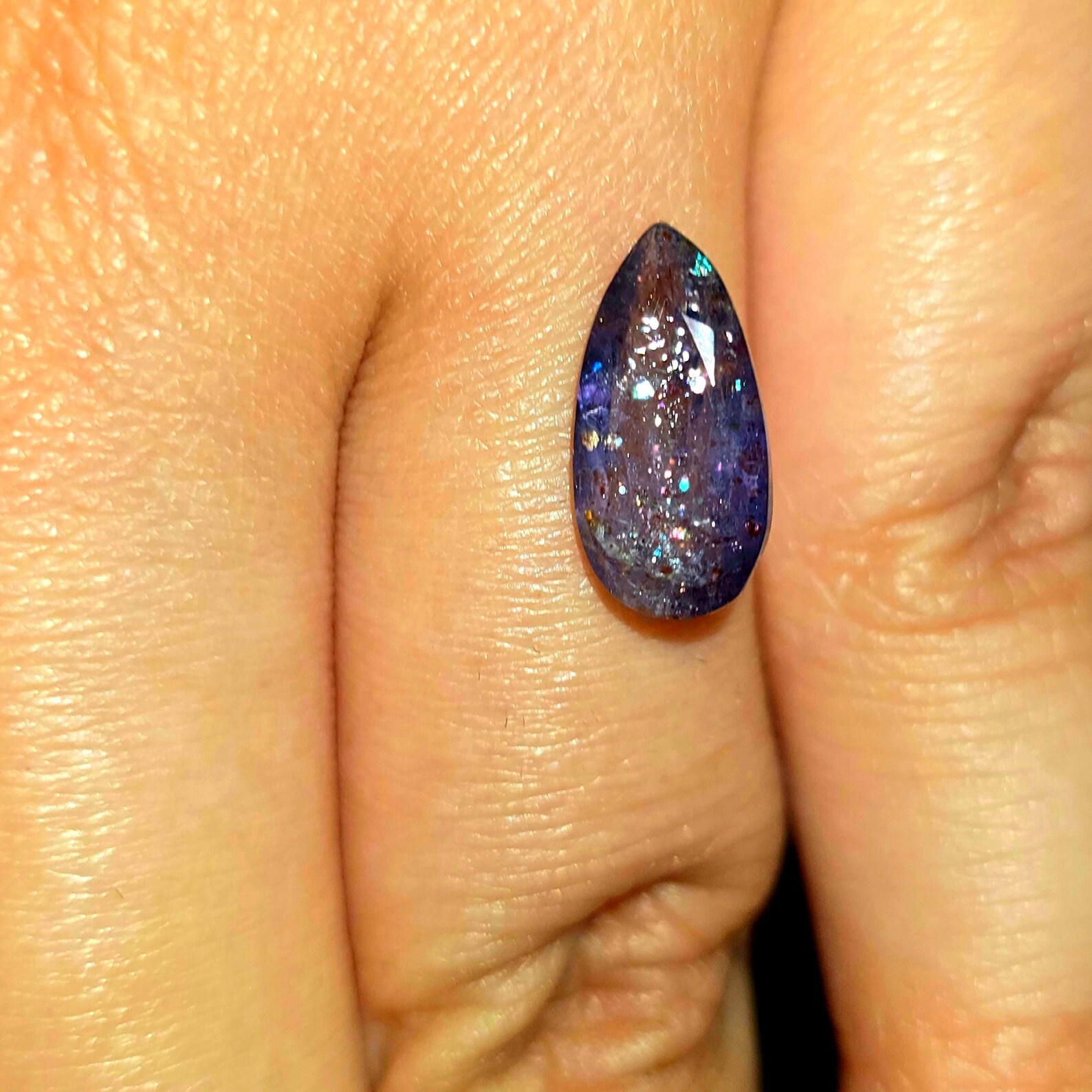 GALACTIC  GODDESS - CUSTOM Bloodshot Iolite Ring  PURPLE thumbnail 6