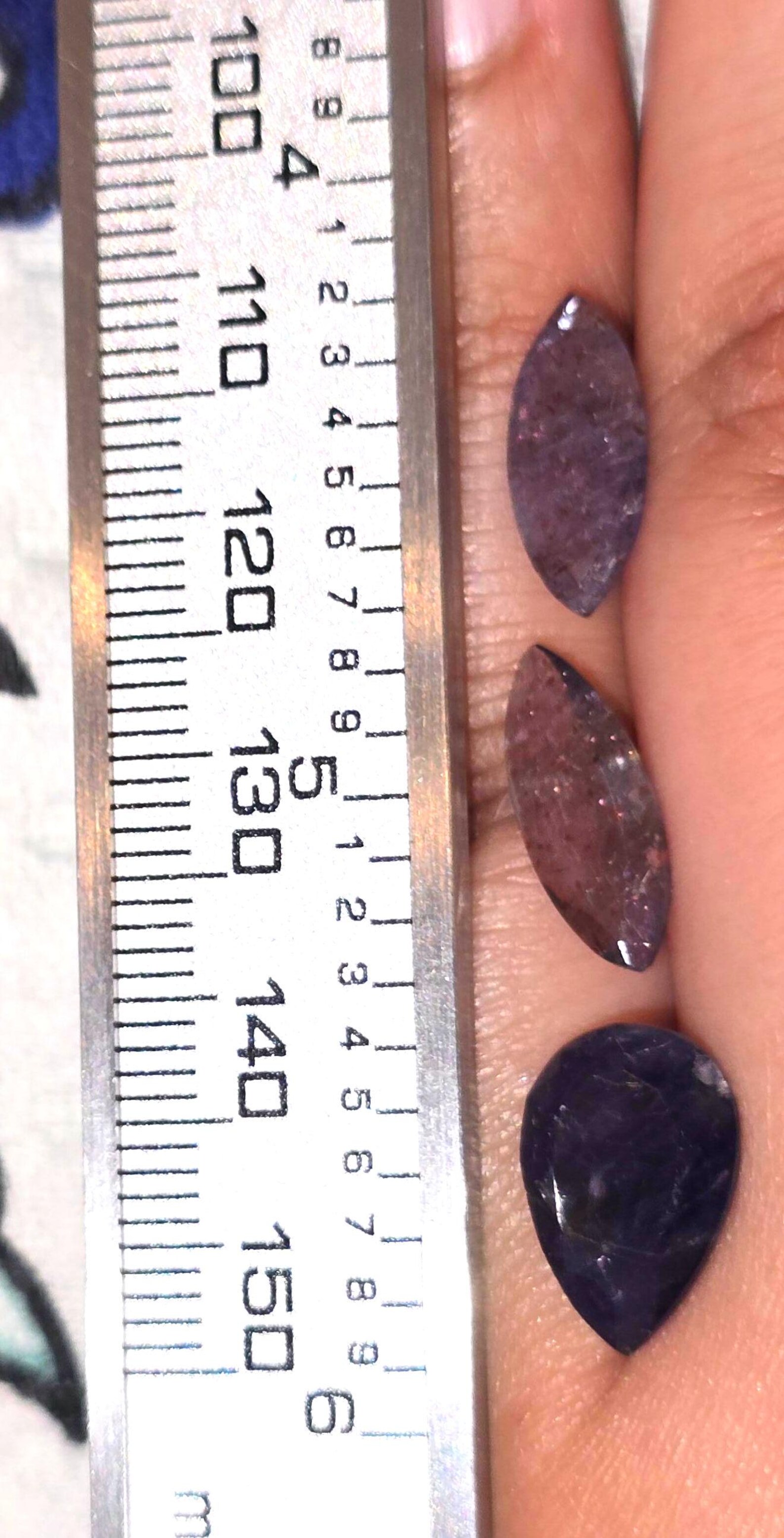 Bloodshot Iolite Ring CUSTOM Iolite Hematite Ring