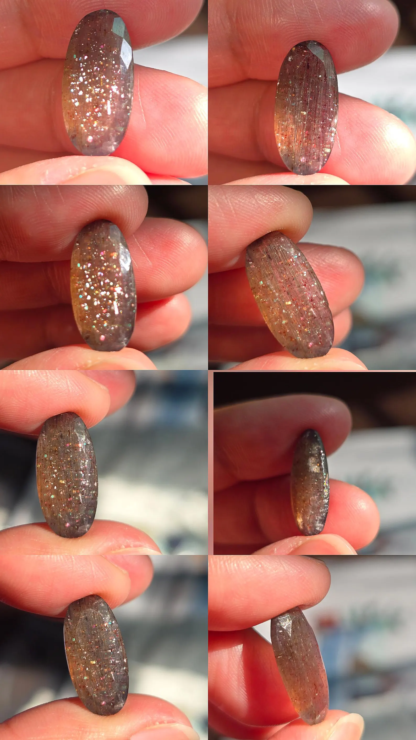 Bloodshot Iolite Ring CUSTOM Iolite Hematite Ring 3 thumbnail 2