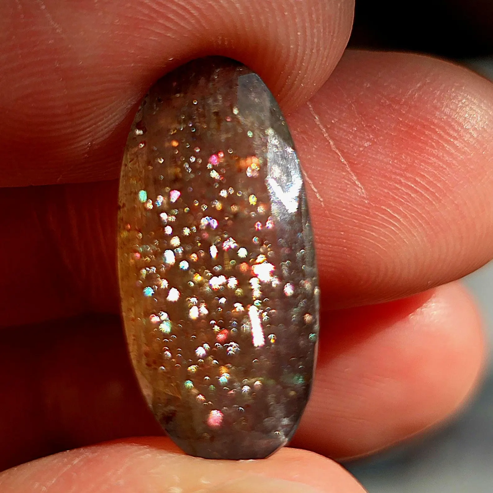 Bloodshot Iolite Ring CUSTOM Iolite Hematite Ring 3