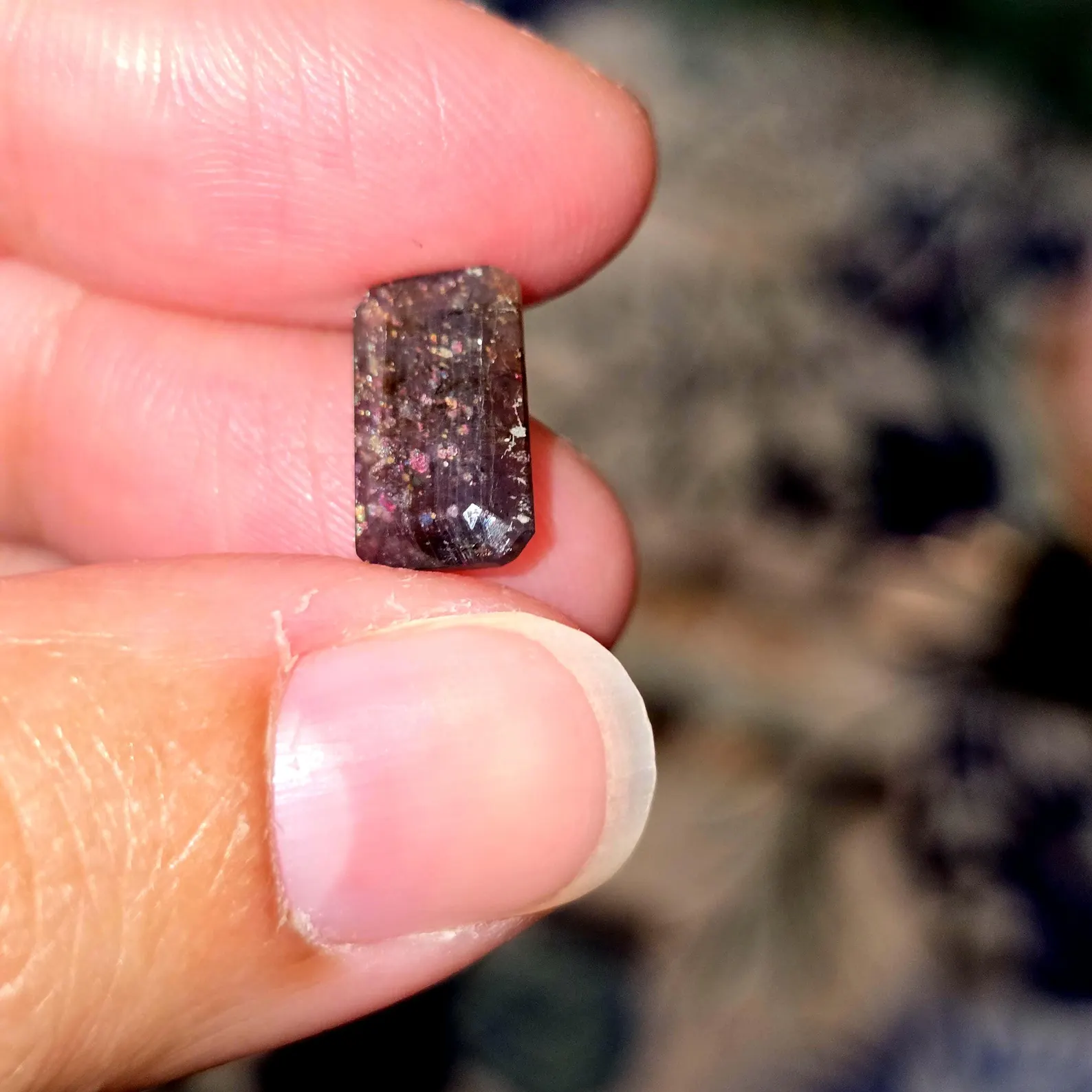 Bloodshot Iolite Ring CUSTOM Iolite Hematite Ring 5