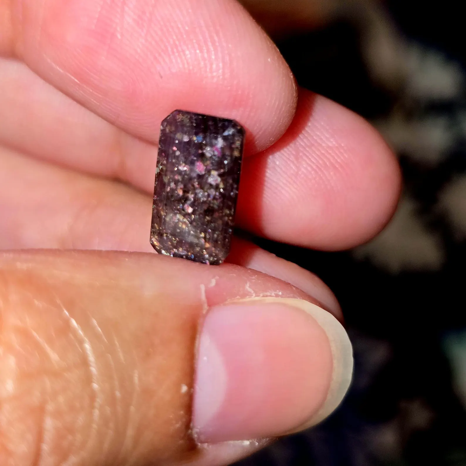 Bloodshot Iolite Ring CUSTOM Iolite Hematite Ring 5 thumbnail 2