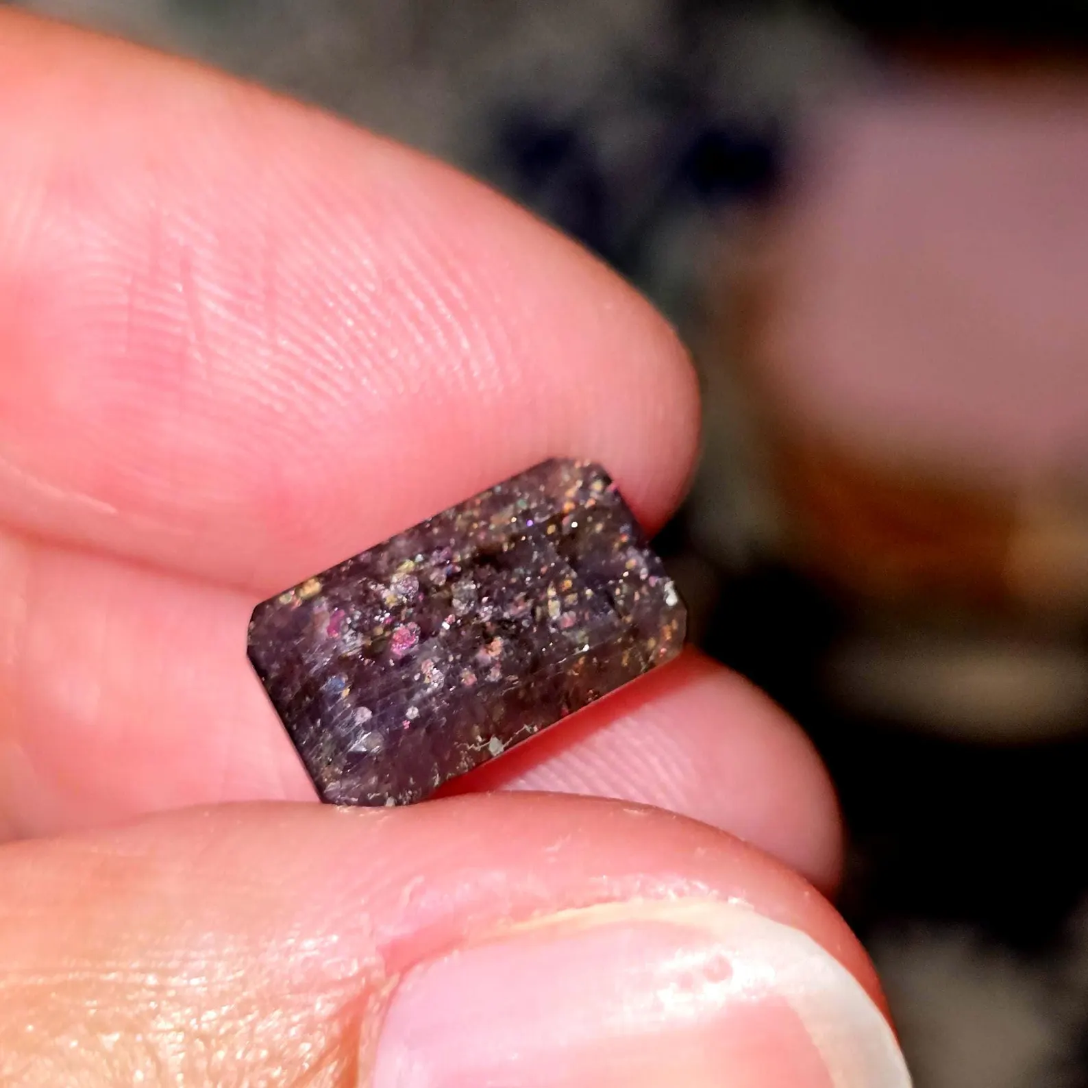 Bloodshot Iolite Ring CUSTOM Iolite Hematite Ring 5 thumbnail 4