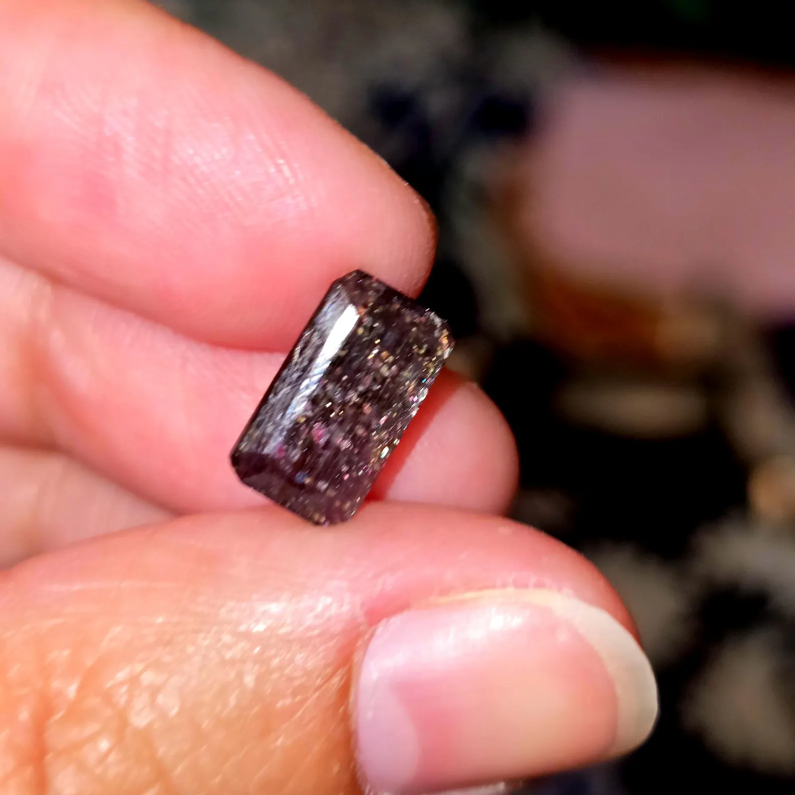 Bloodshot Iolite Ring CUSTOM Iolite Hematite Ring 5 thumbnail 5