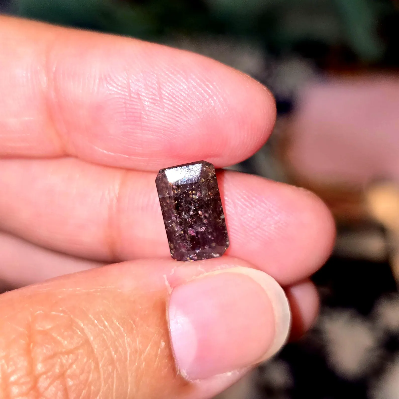 Bloodshot Iolite Ring CUSTOM Iolite Hematite Ring 5 thumbnail 7