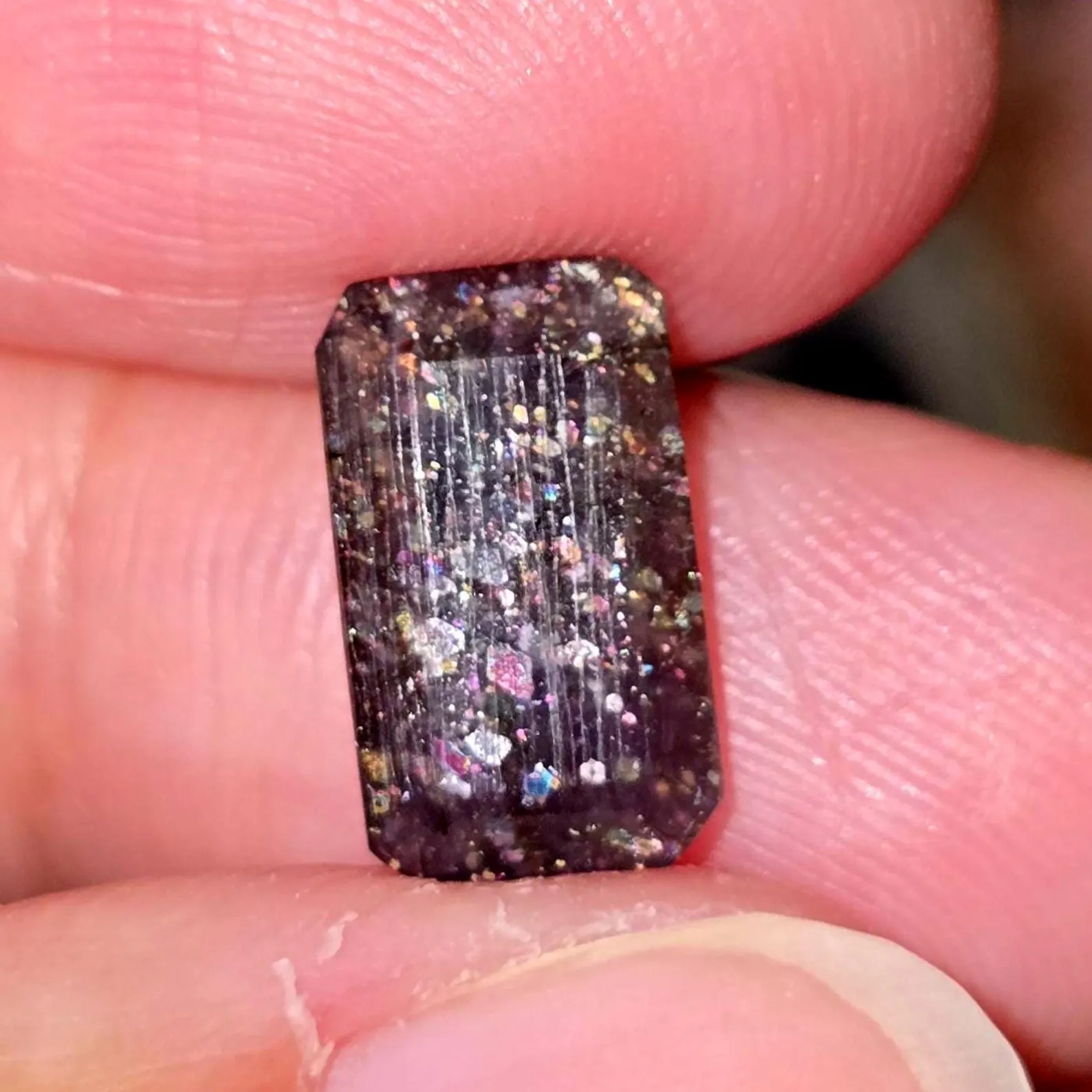 Bloodshot Iolite Ring CUSTOM Iolite Hematite Ring 5 thumbnail 10