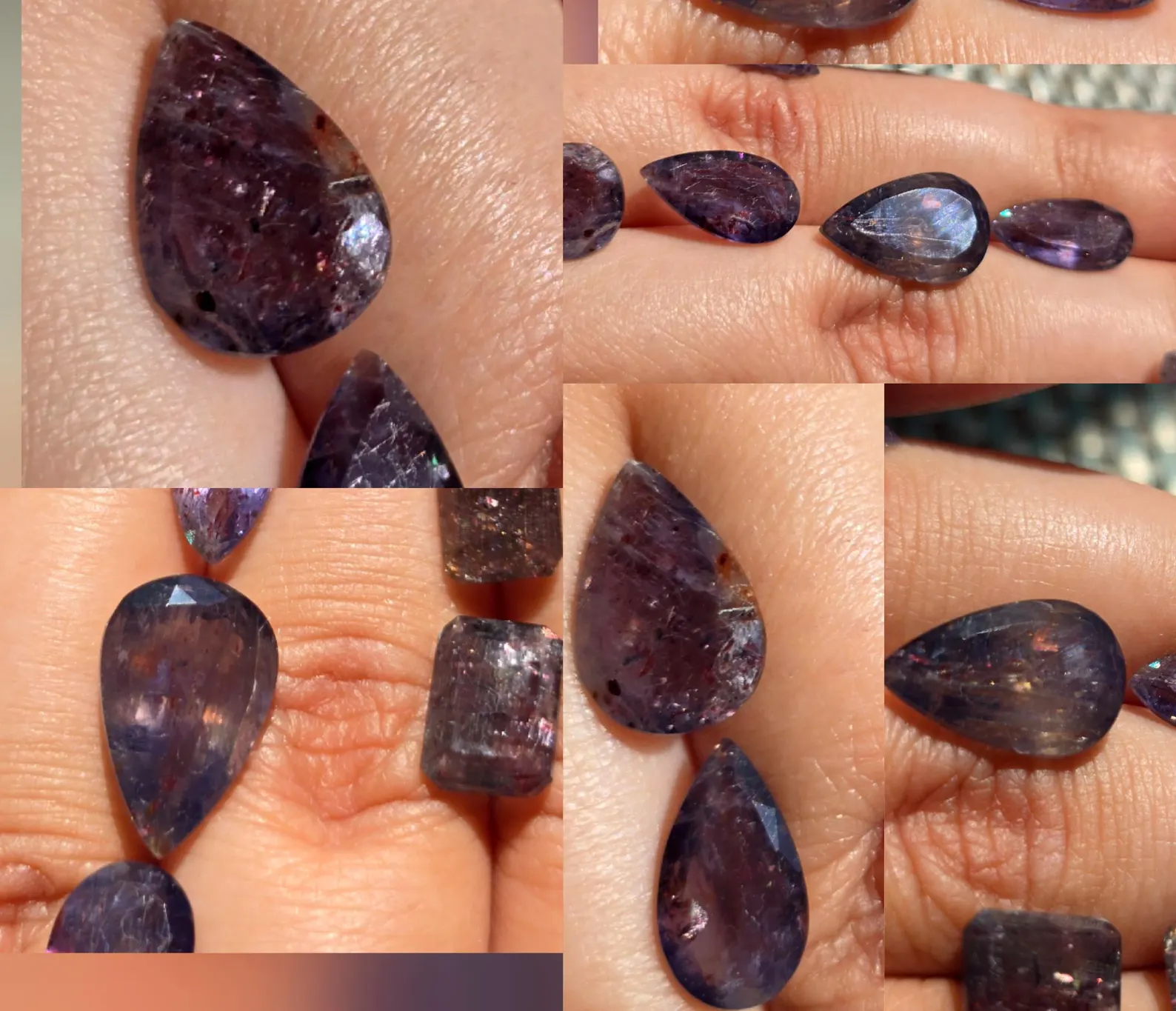 Bloodshot Iolite Ring CUSTOM Iolite Hematite Ring 6 thumbnail 3