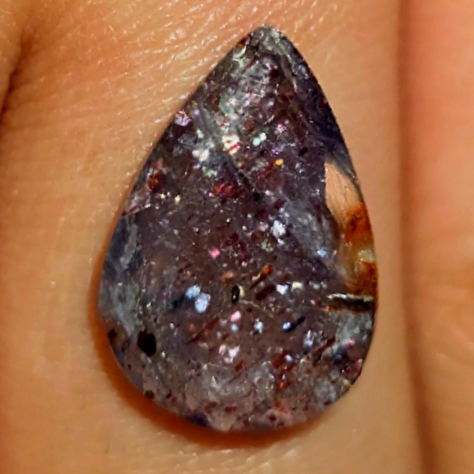 Bloodshot Iolite Ring CUSTOM Iolite Hematite Ring 6 thumbnail 6